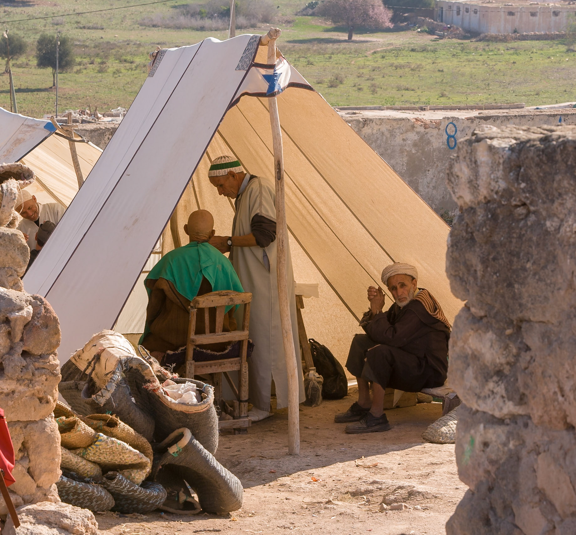 Barber at Market at Ida Ougourd near Essaouira