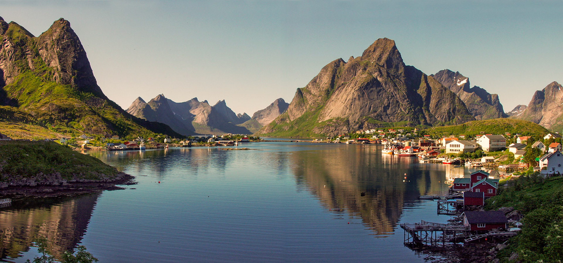 Panorama of Moskenes at the Lofoten