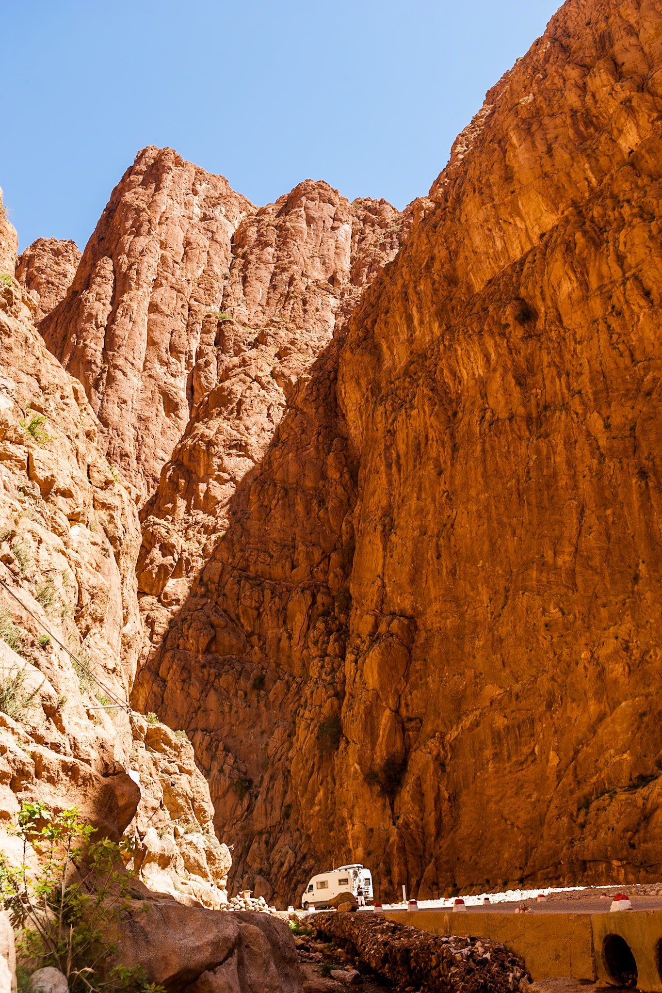 RV / Camper / Motor home at Gorges du Todgha, Morocco