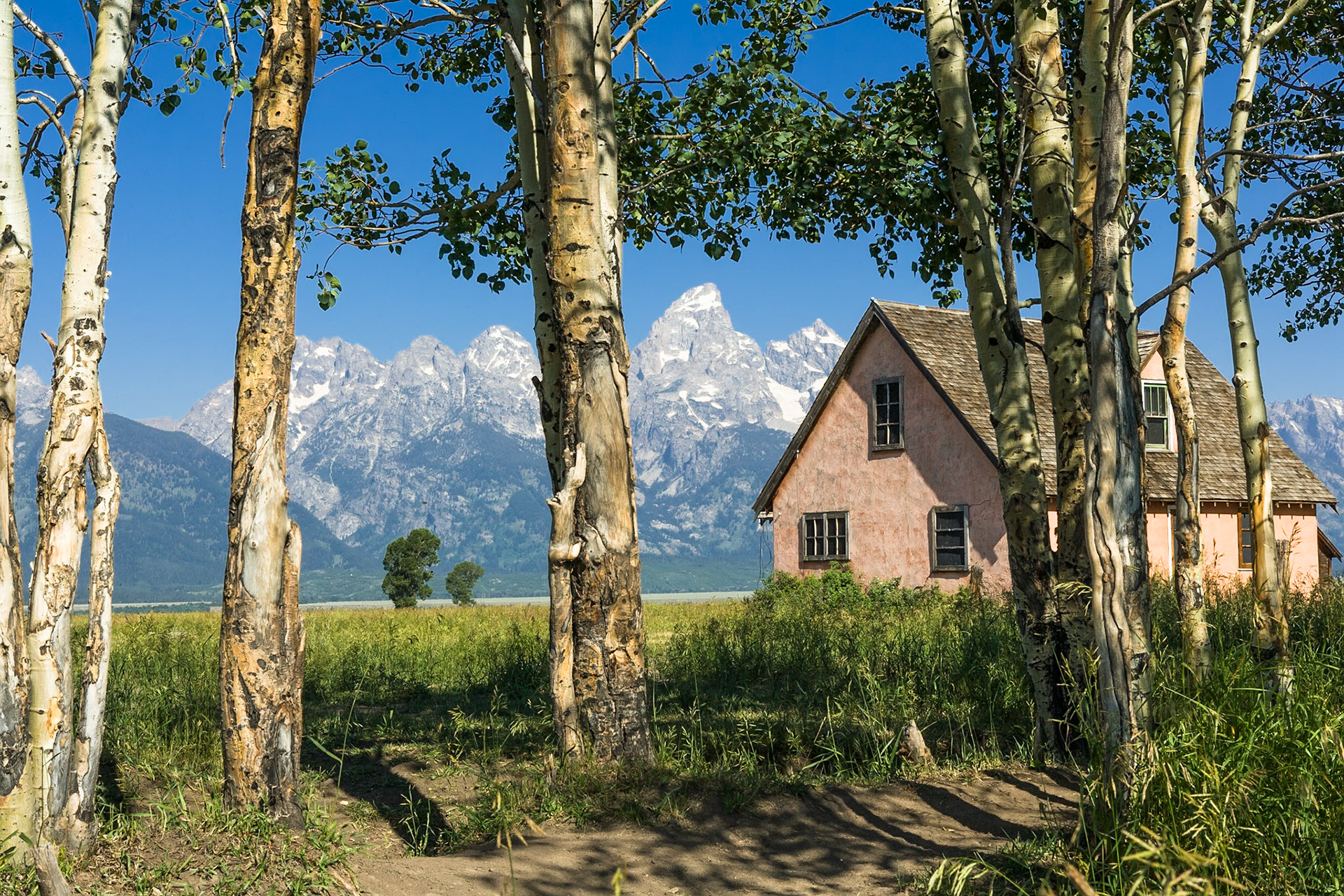 Farm at Grand Teton National Park, WY, USA