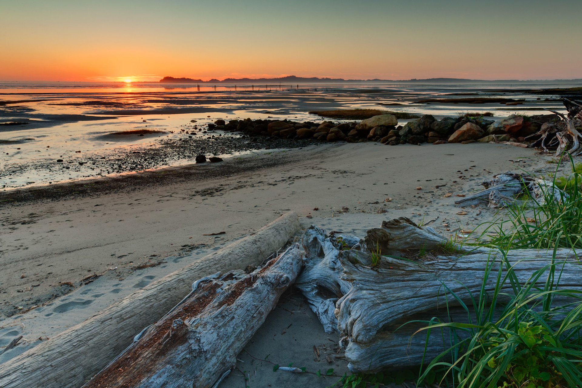 Sunset at Beach at Chinook, Washington, USA