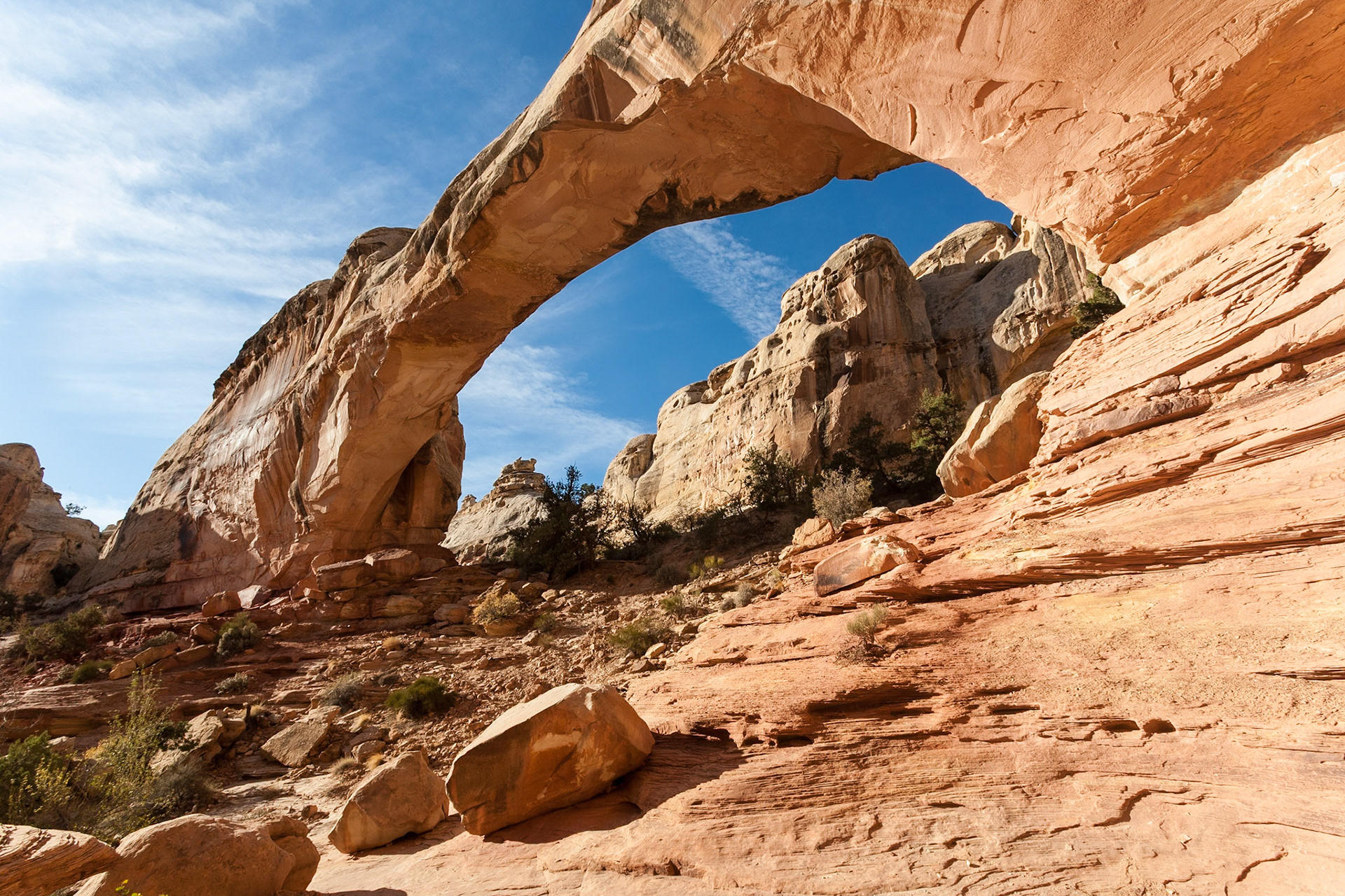 Hickman Natural Bridge, Capitol Reef Nat'l Park, Utah, USA