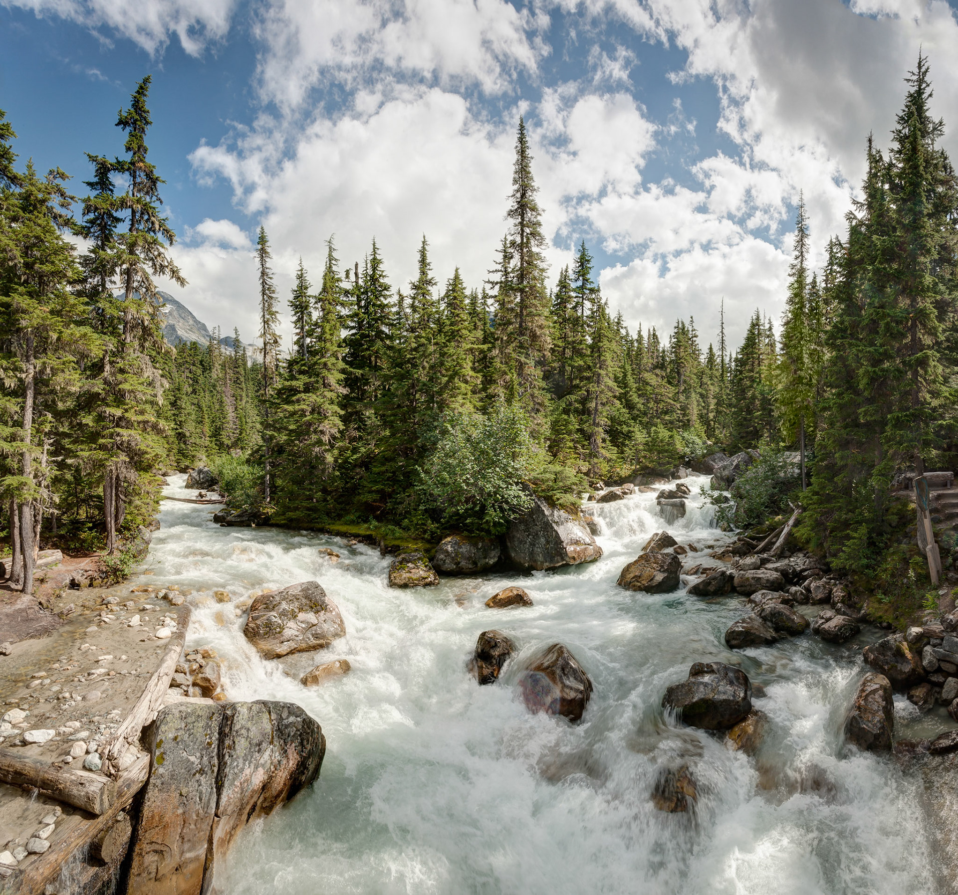 Meeting of the waters, Glacier national Park, BC, CA