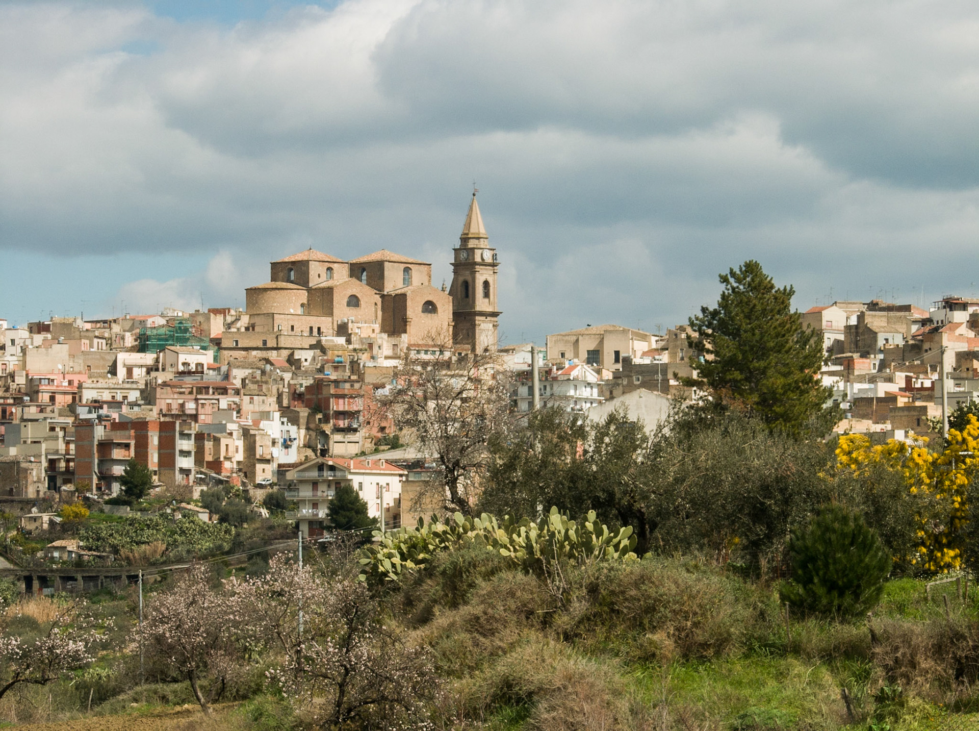 City of Regalbuto in the hills of Sicily, Italy