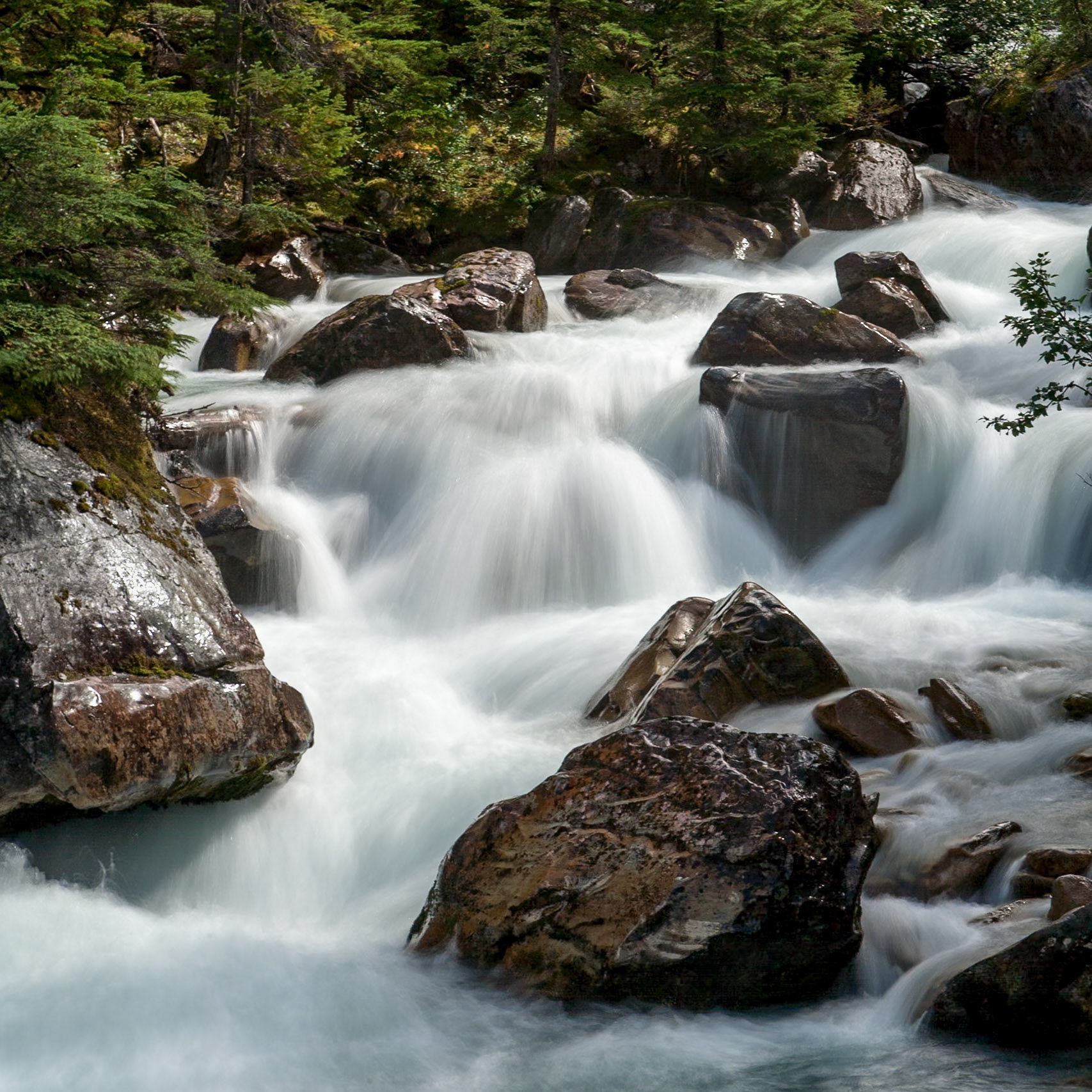 Meeting of the waters, Glacier national Park, BC, CA