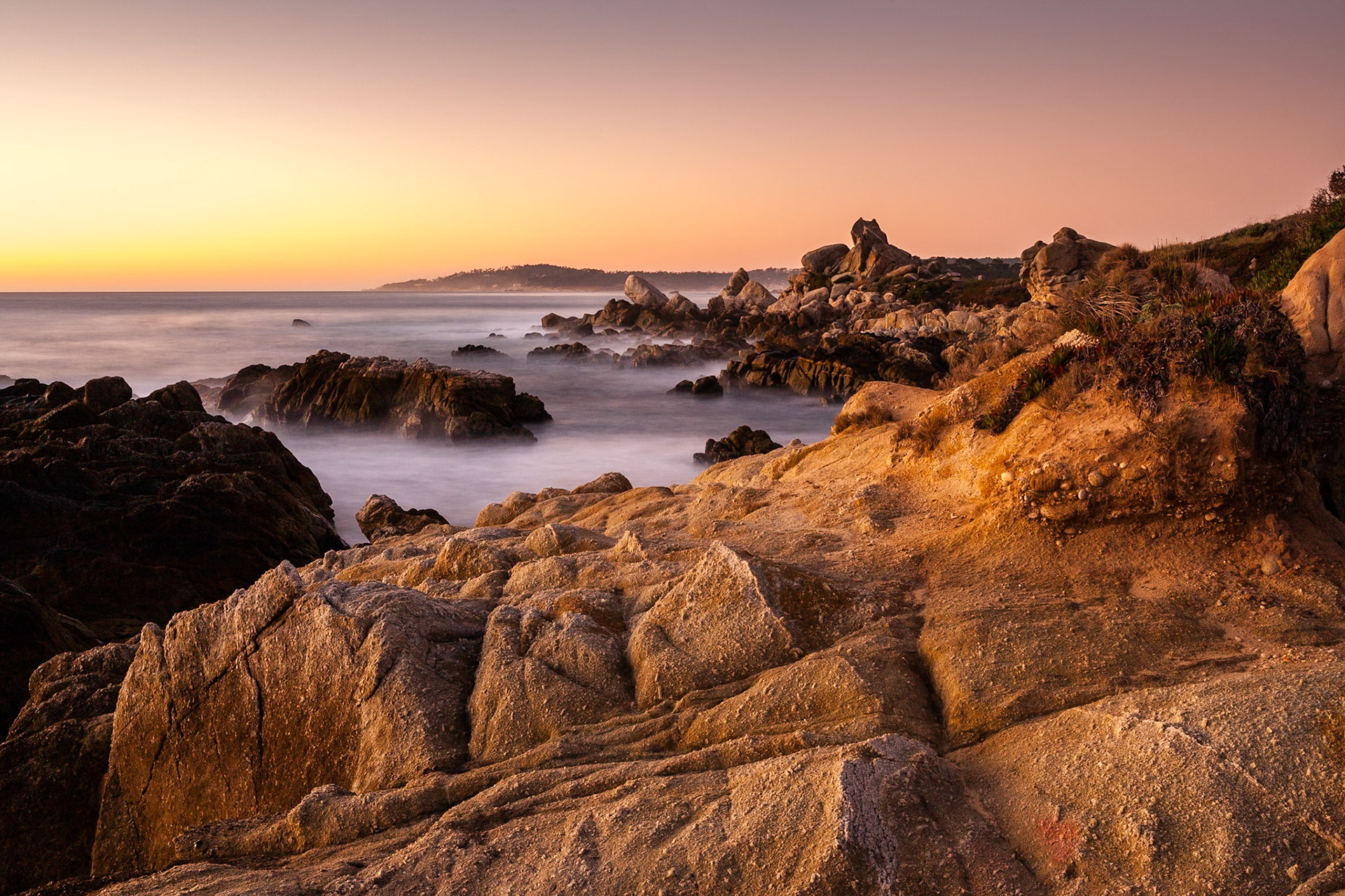 Sunset at Monastery Beach, Carmel River State Beach, California, USA