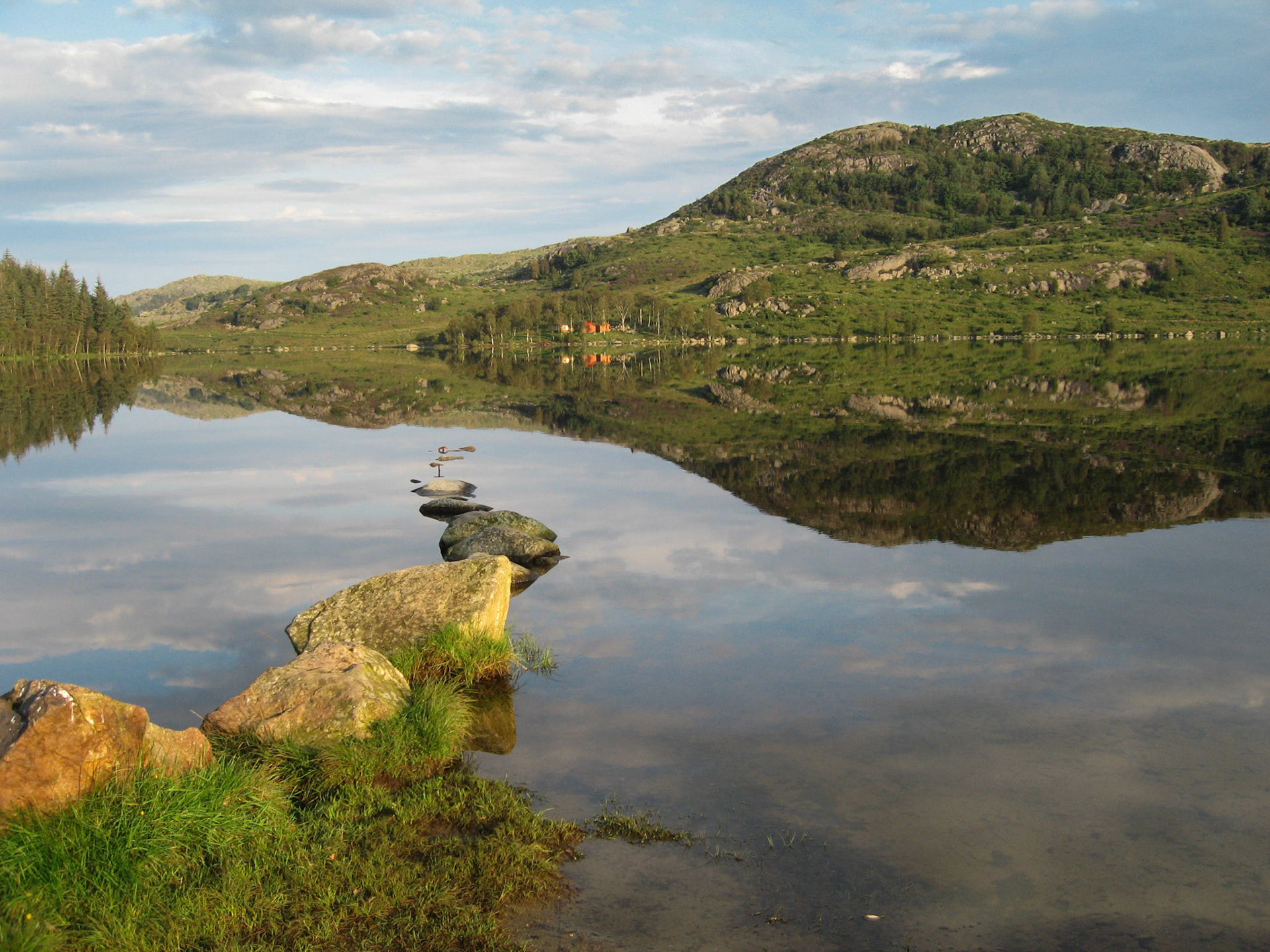 A lake called "Melsvatnet" at the 503 east of Bryne Norway