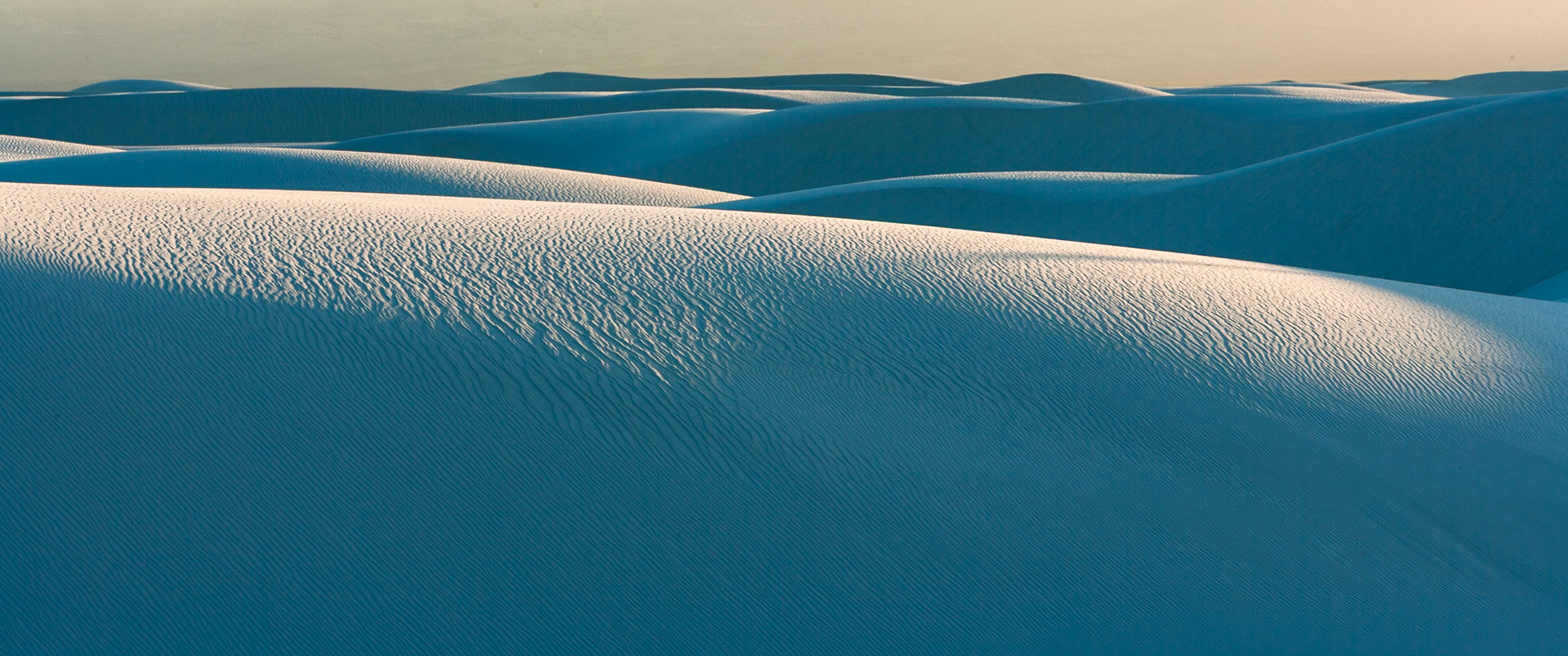 White Sand Dunes National Monument at sunset, New Mexico, USA