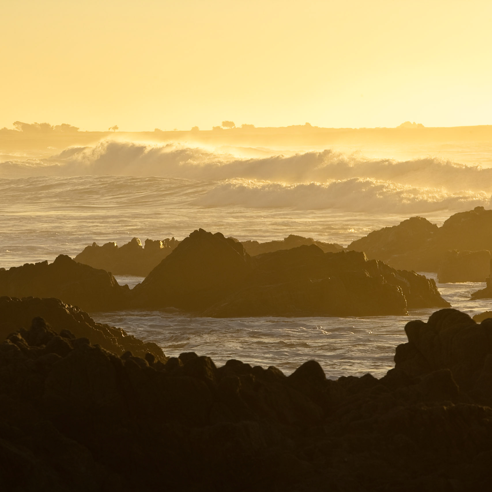 Sunset at Asilomar State Beach near Monterey, California, USA