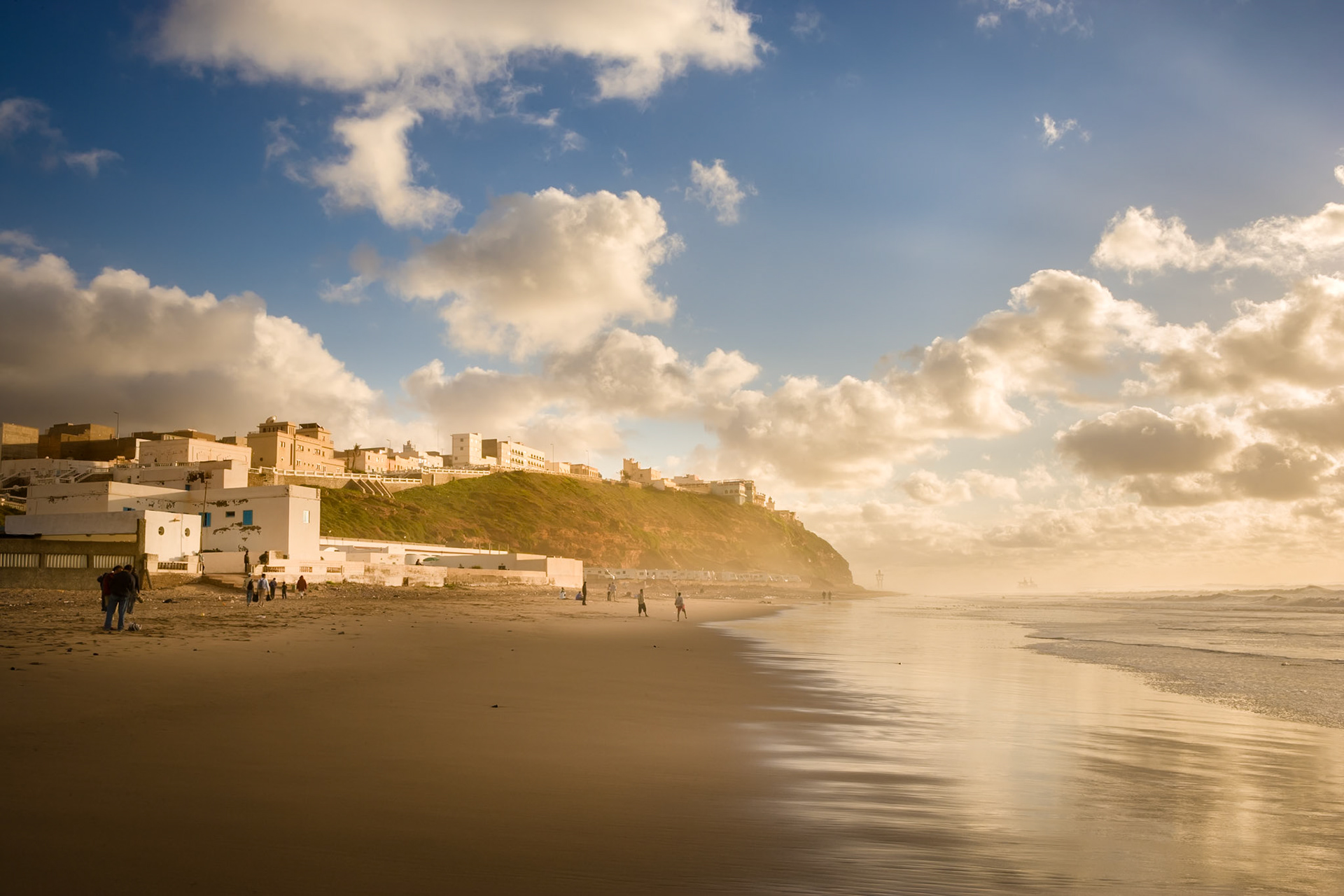 Sunset at beach of Sidi Ifni