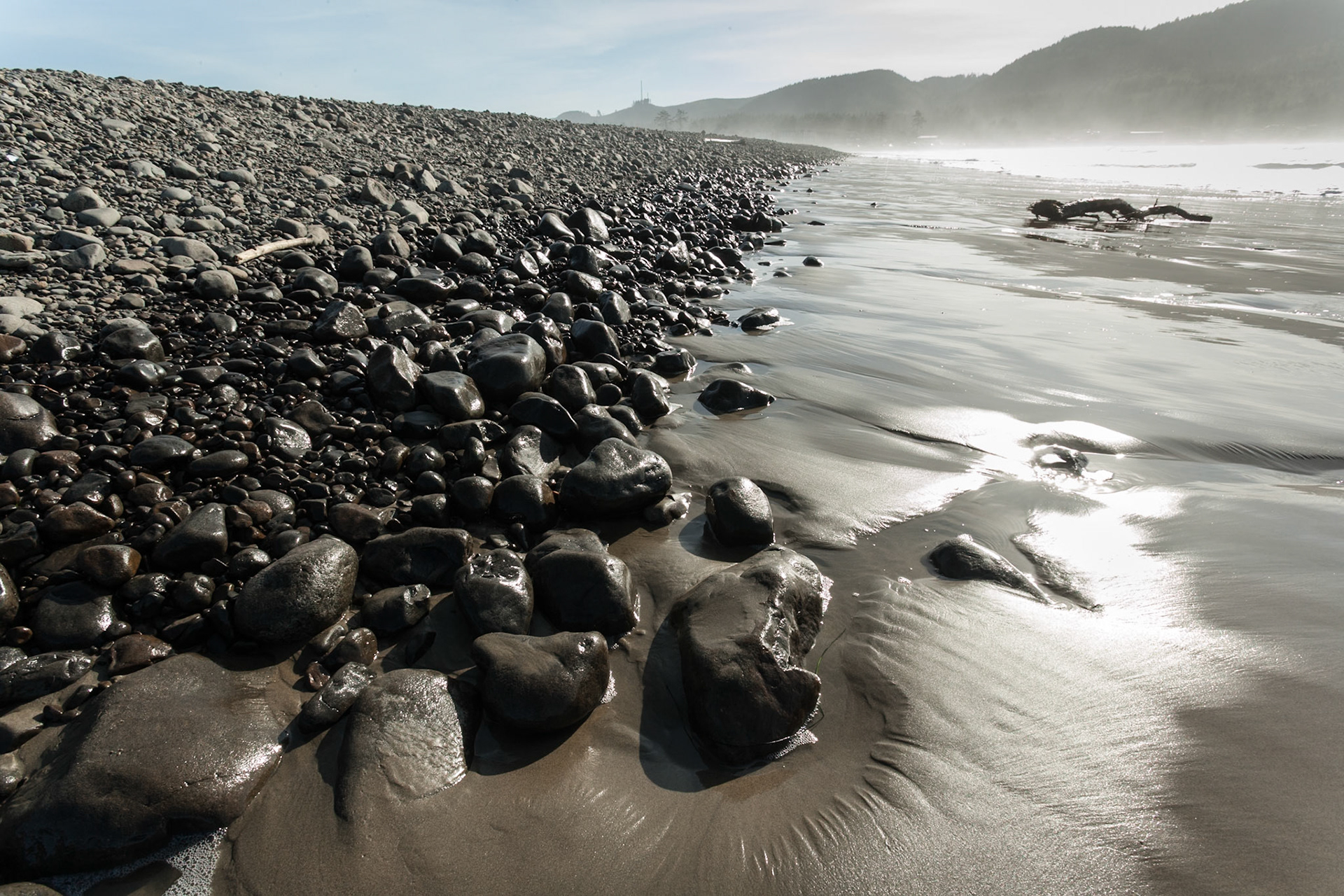 Beach with rocks at Seaside, Oregon, USA