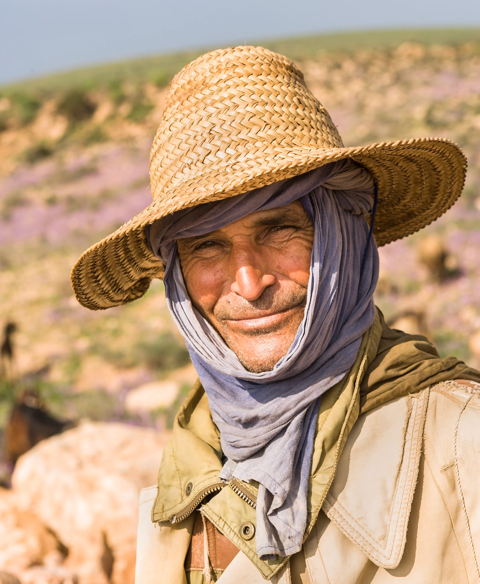 Shepherd at the R104 near Tiznit