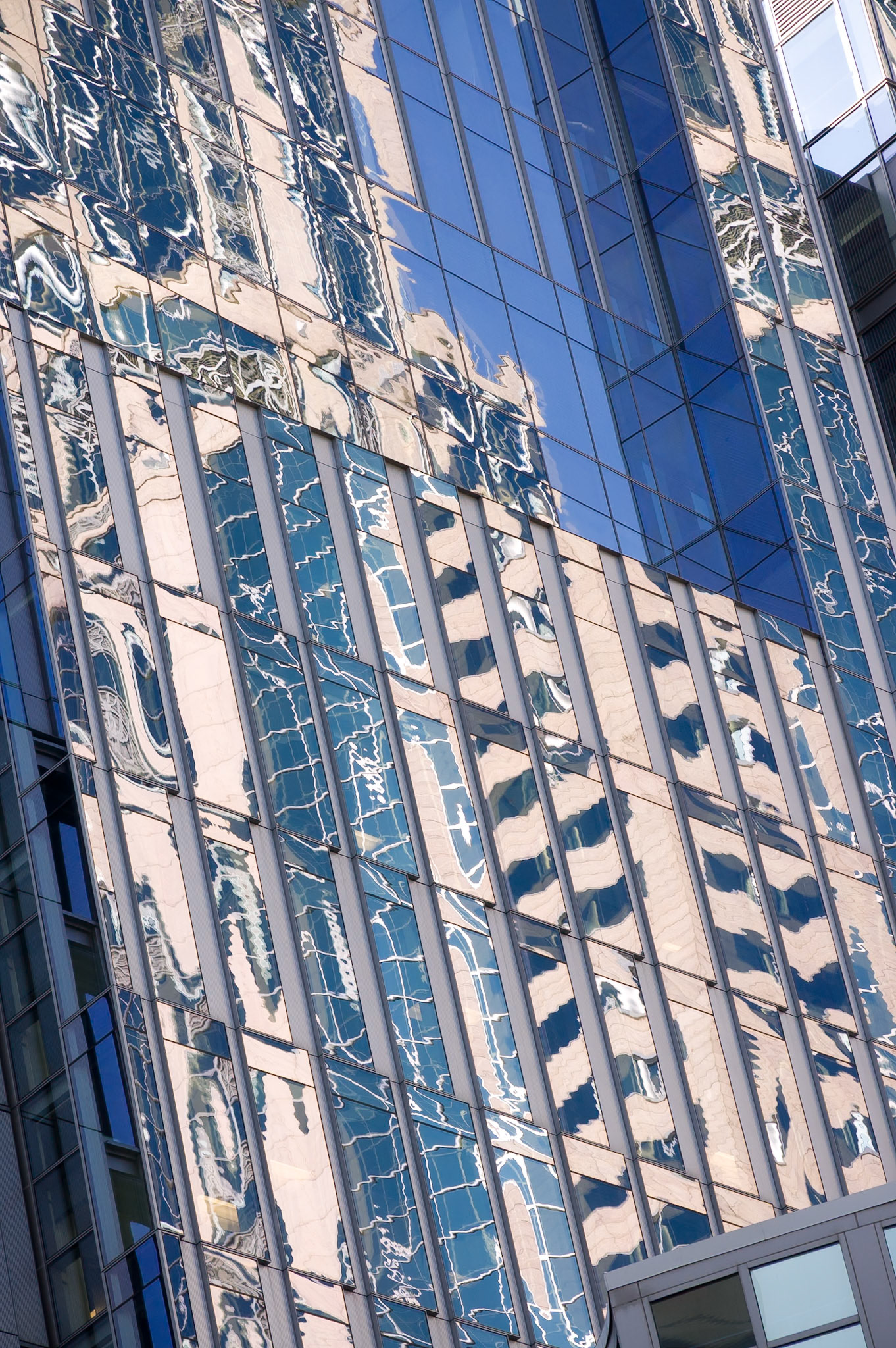 Reflection in a skyscraper at Seattle, WA, USA