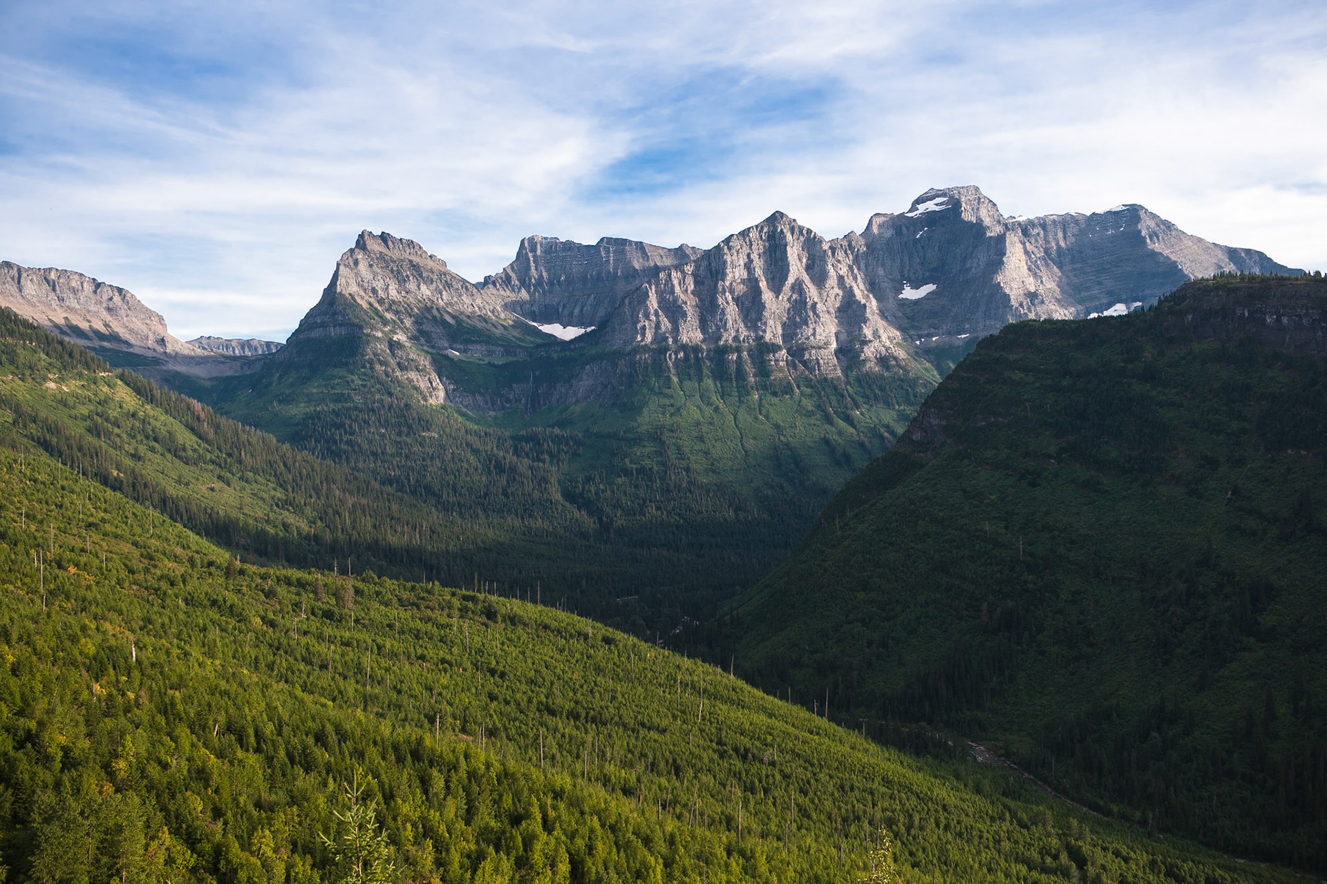 Mt Oberlin and GTTS in Glacier National Park, Montana, USA