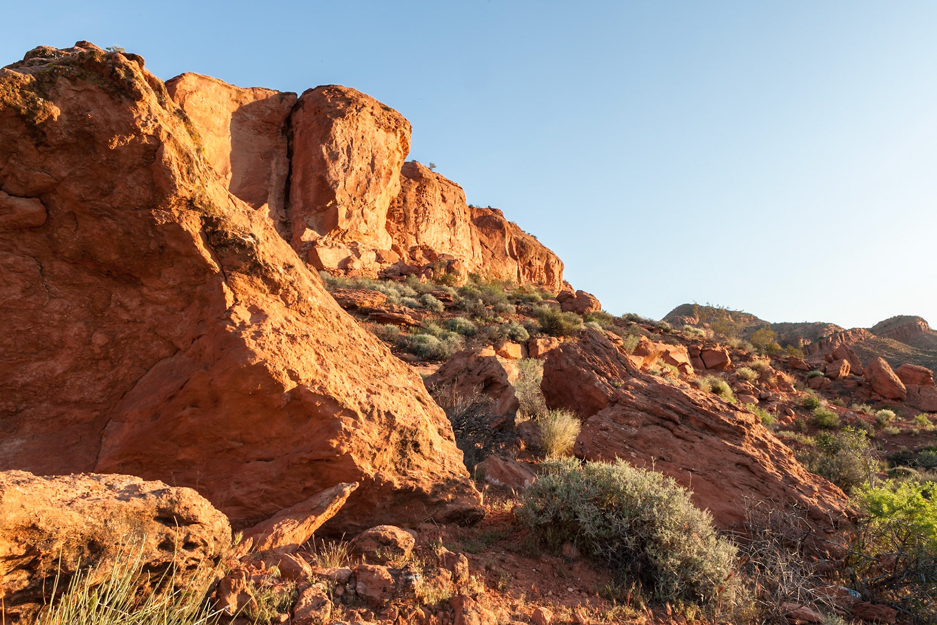 Red Cliffs Recreation Area at Red Reef, UT, USA