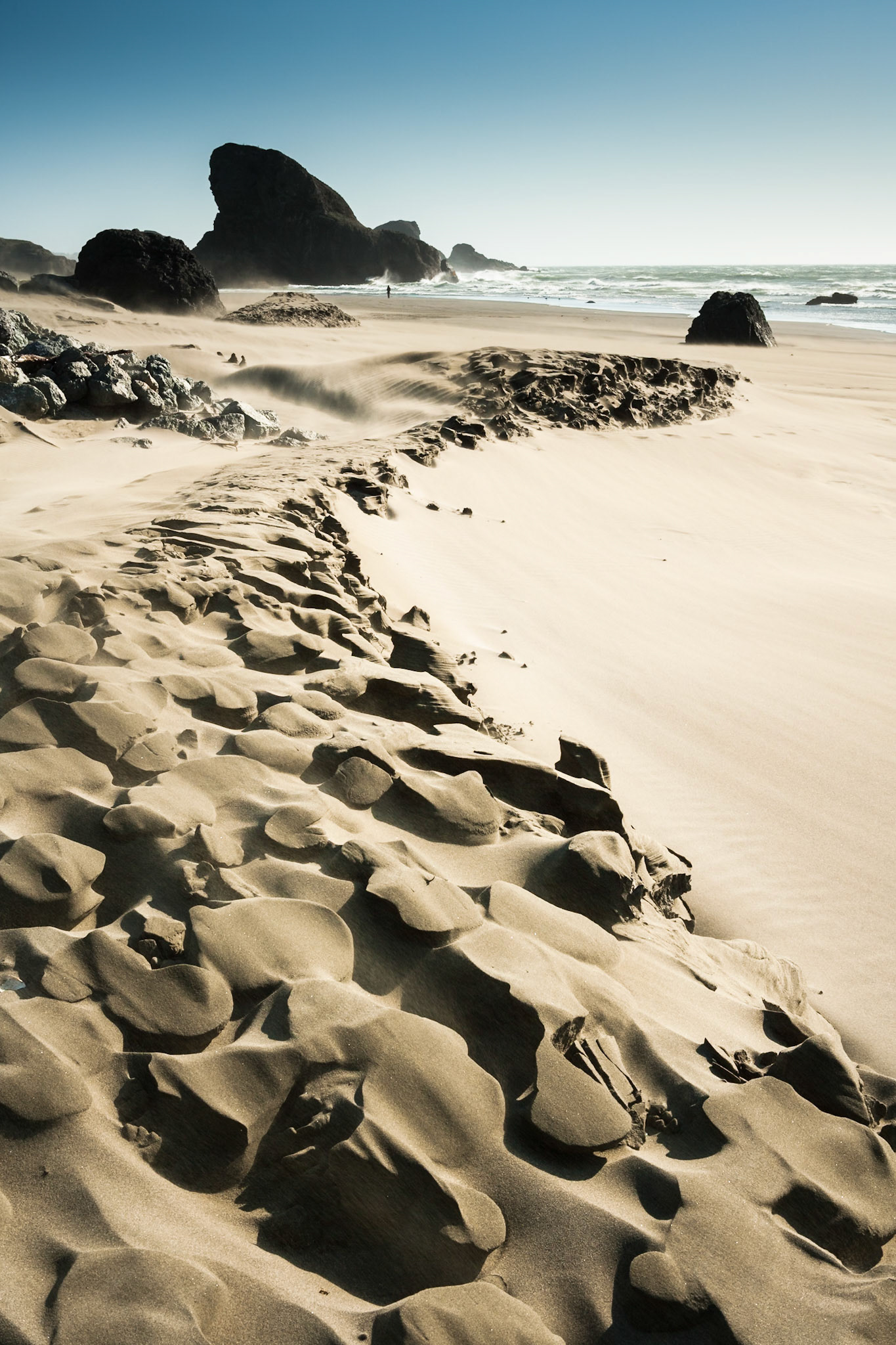Beach at the Oregon Coast Hwy south of Cape Sebastian State Park, OR, USA