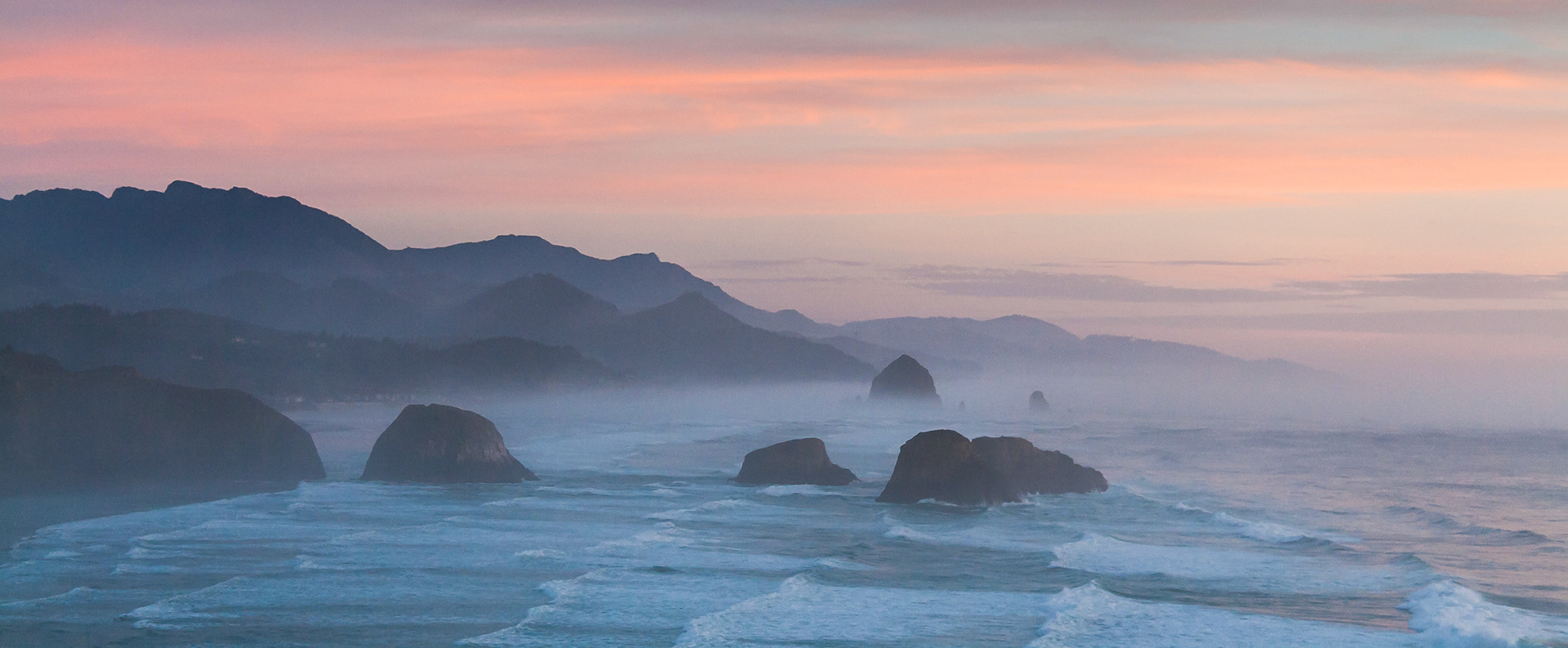 Sunset at Ecola SP near Seaside, Oregon, USA, ARTIFACTS PROBLEM
