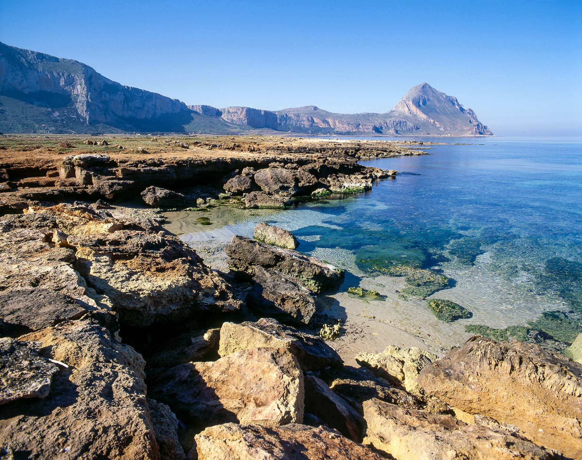 Rocky coast at Golfo de Cofano Sicily