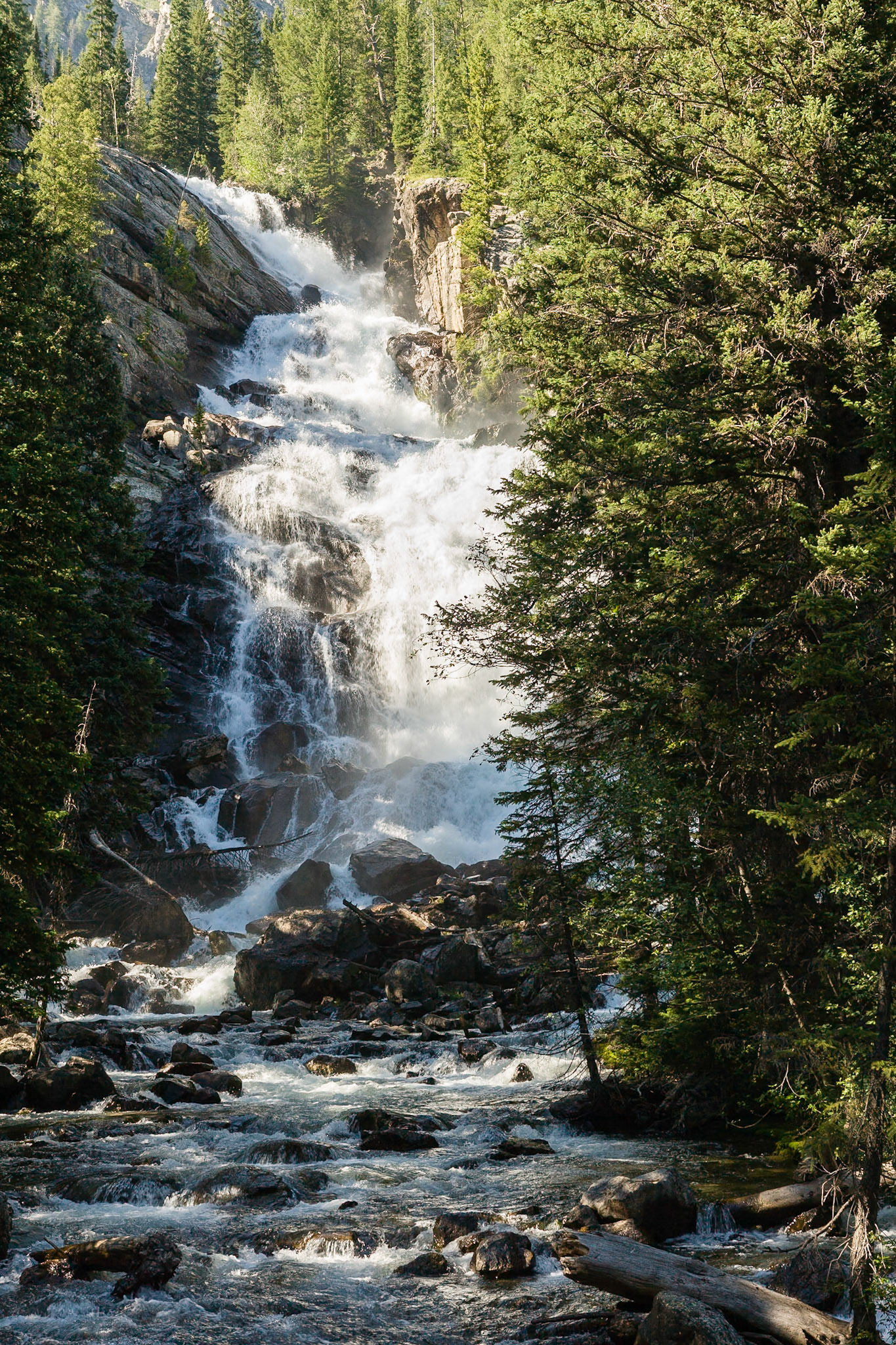 Hidden falls near Jenny Lake in Grand Teton National Park, Wyoming, USA