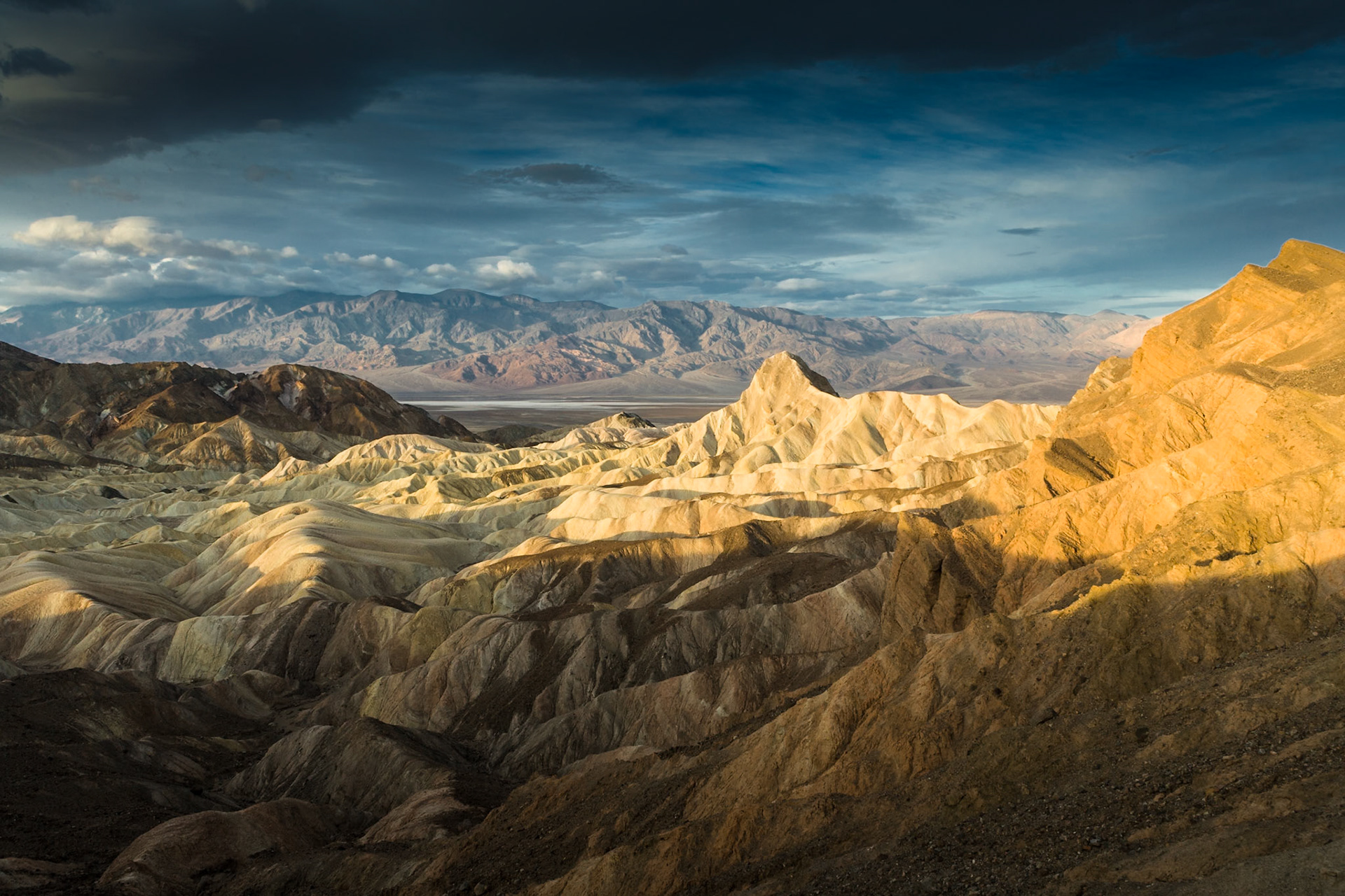 Zabriskie Point at sunrise, Death Valley, CA