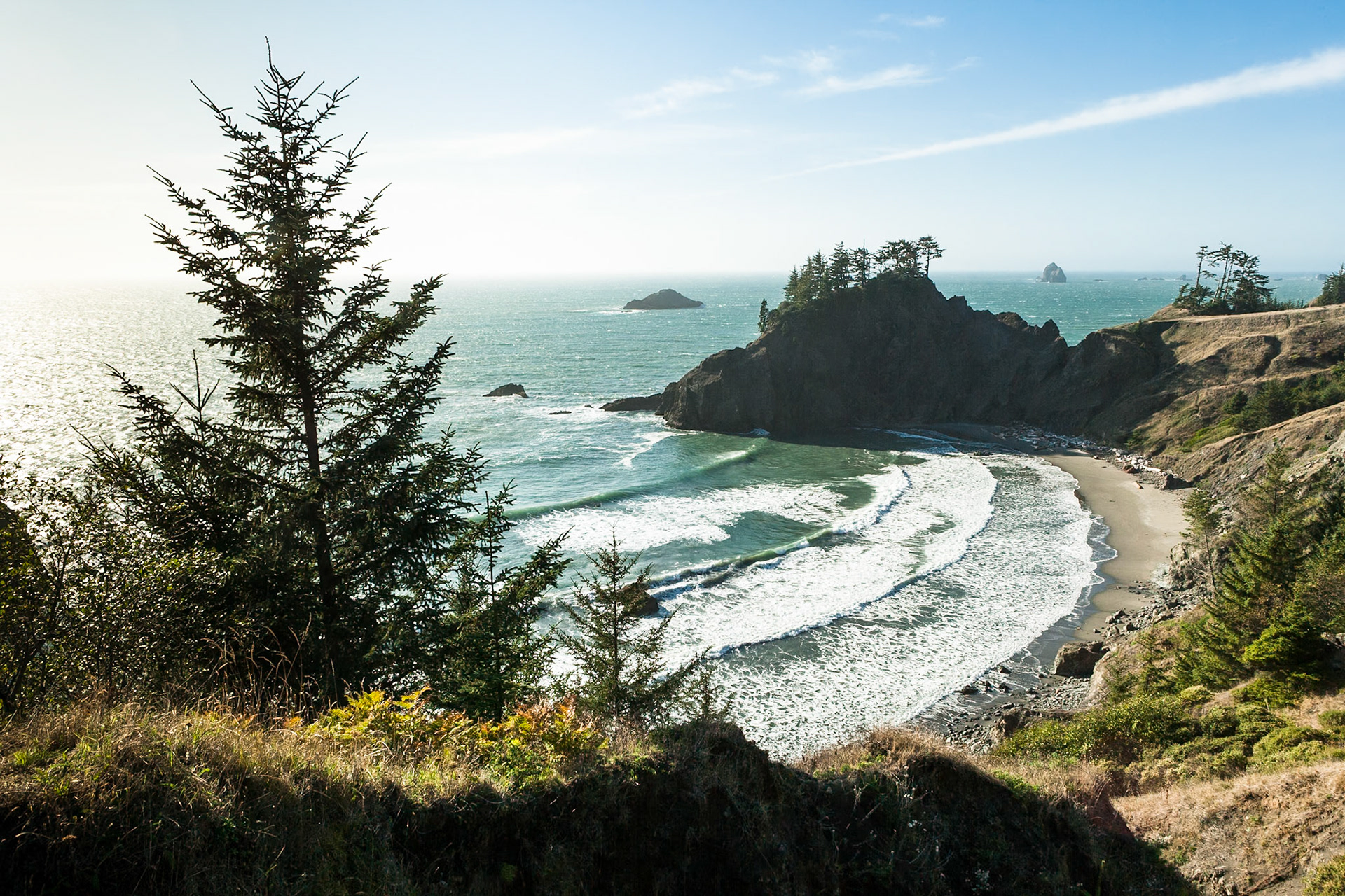 Ocean at the Oregon Coast Hwy south of Pistol River State Park, Oregon, USA