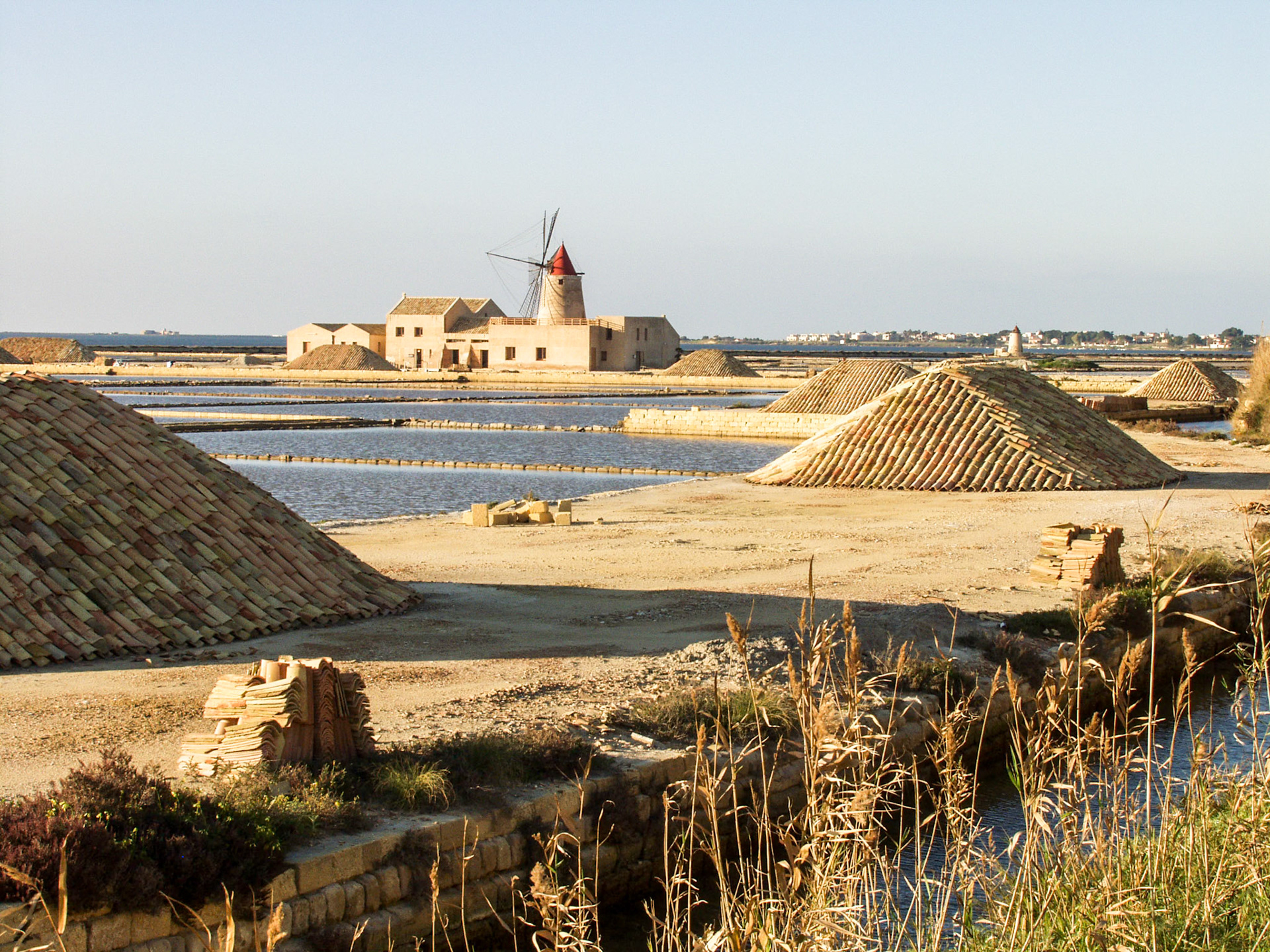 Mill at sea salt plant at Saline-Mozia