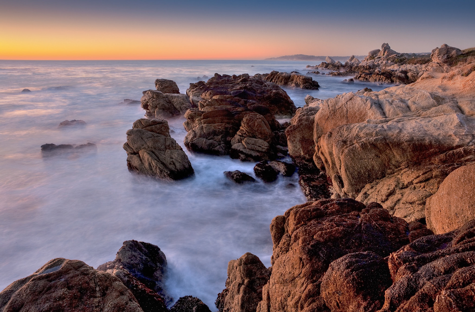 Sunset at Monastery Beach, Carmel River State Beach, California, USA