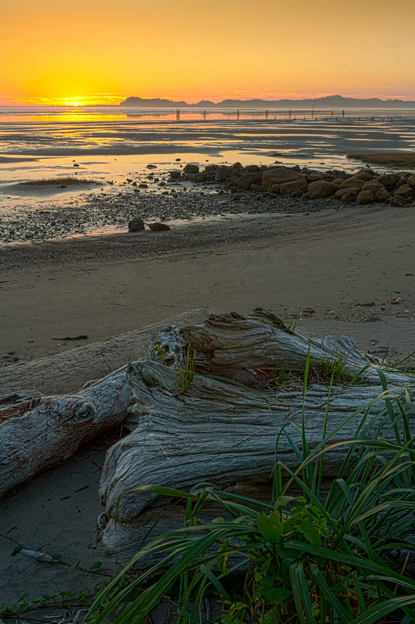 Sunset at Beach at Chinook, Washington, USA
