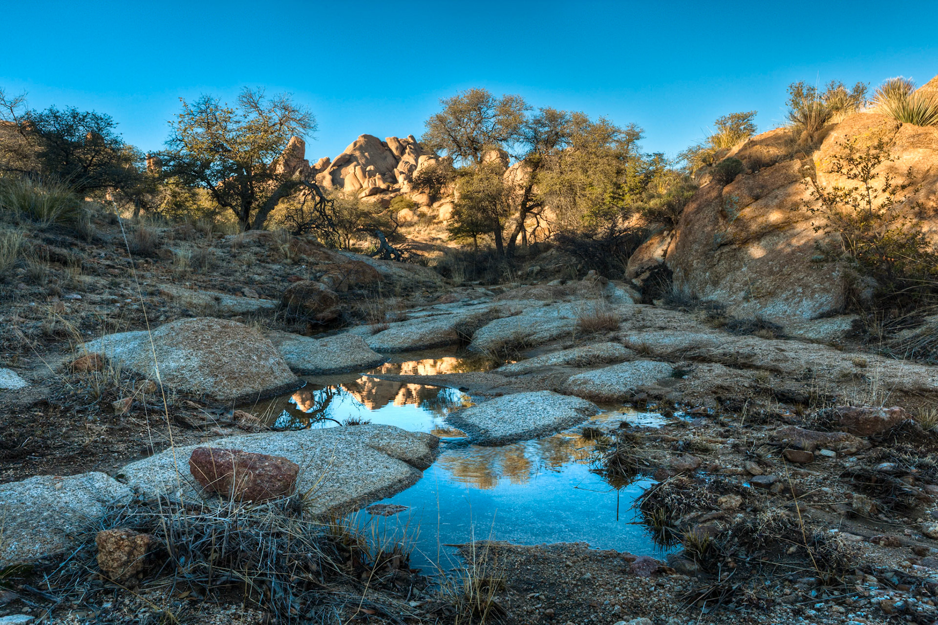 Texas Canyon, near Benson, at sunset, Arizona, USA