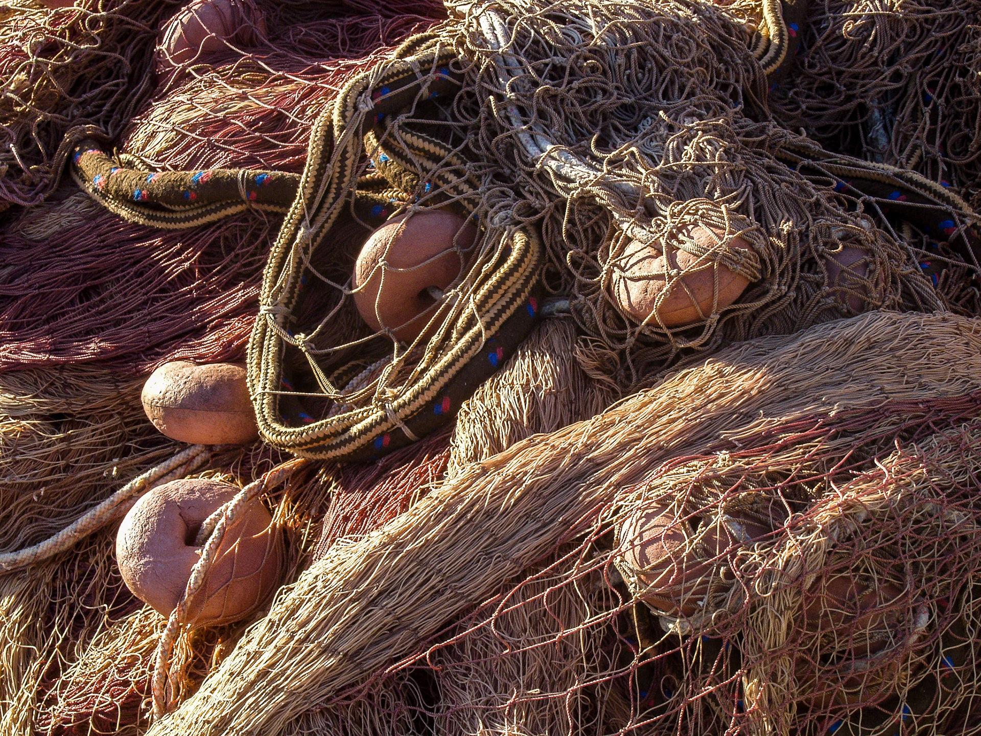 Fishing net at Harbor of San Vito Lo Capo, Sicily, Italy