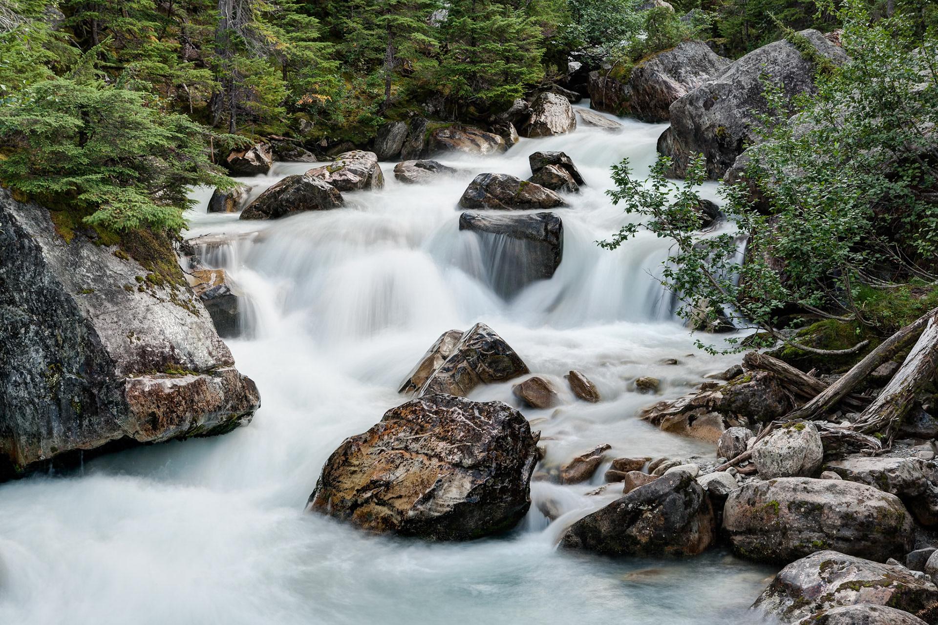 Meeting of the waters, Glacier national Park, BC, CA