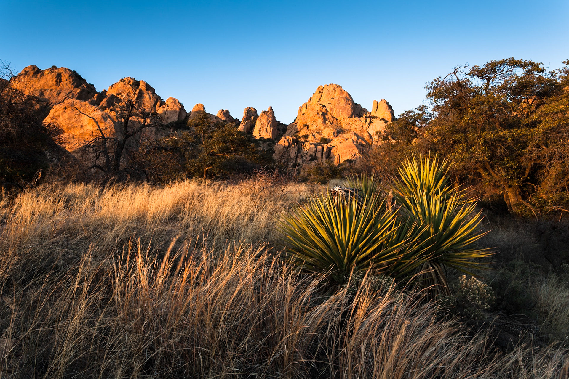 Big boulders at sunset at Dragoon Mountains, Arizona, USA