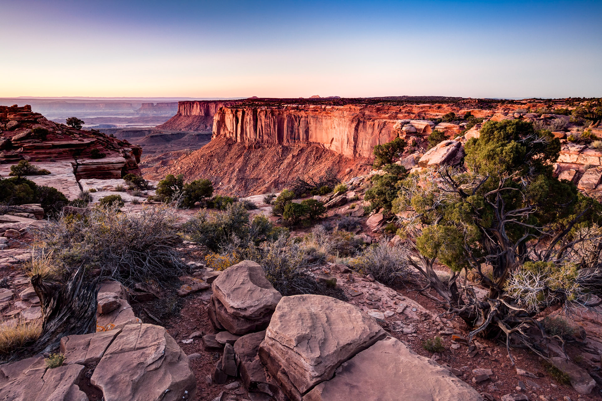 Sunset at Canyonlands National Park, Island in the Sky, Grand View Point, Utah, USA