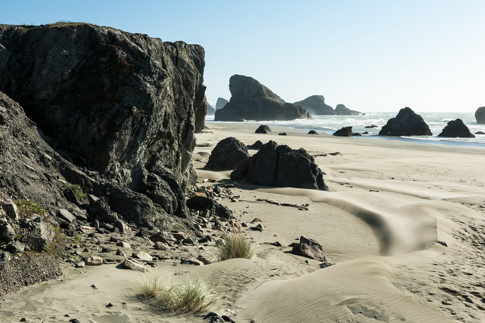 Beach at the Oregon Coast Hwy south of Cape Sebastian State Park, OR, USA