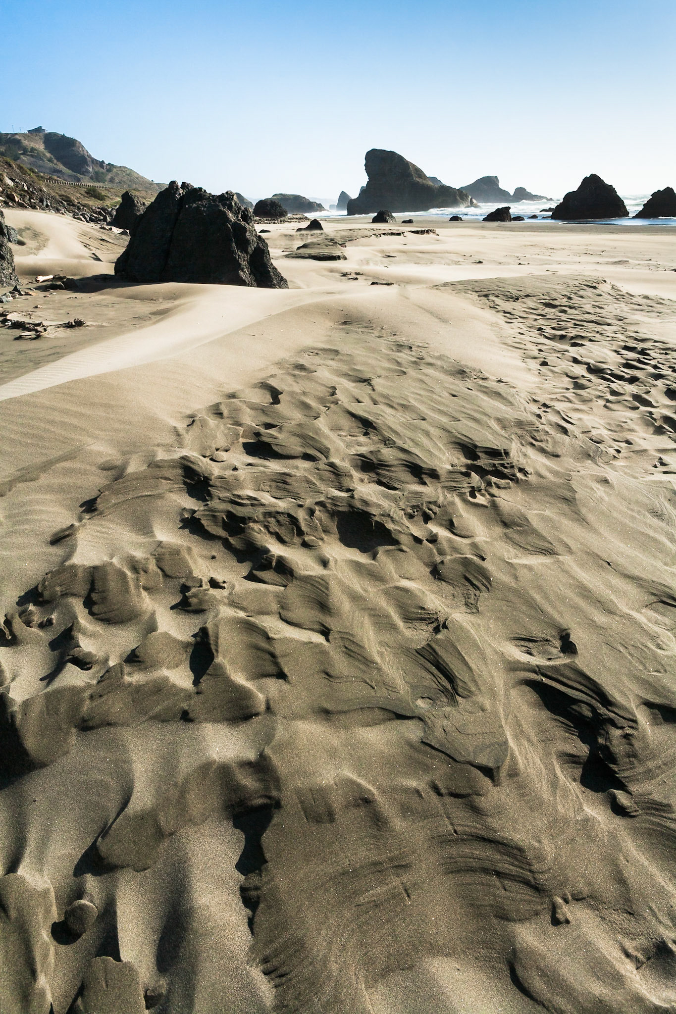 Beach at the Oregon Coast Hwy south of Cape Sebastian State Park, OR, USA