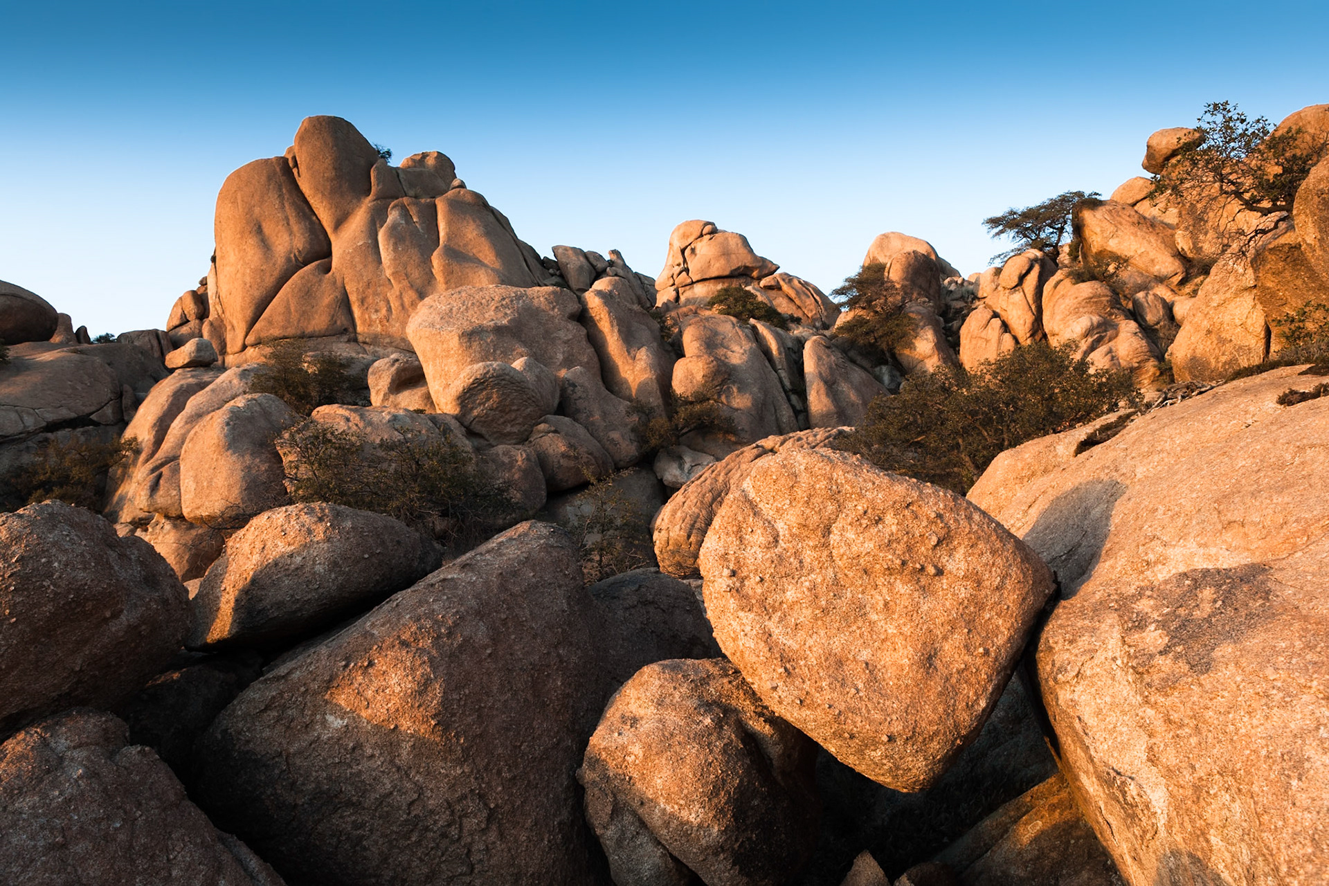 Texas Canyon, near Benson, at sunset, Arizona, USA
