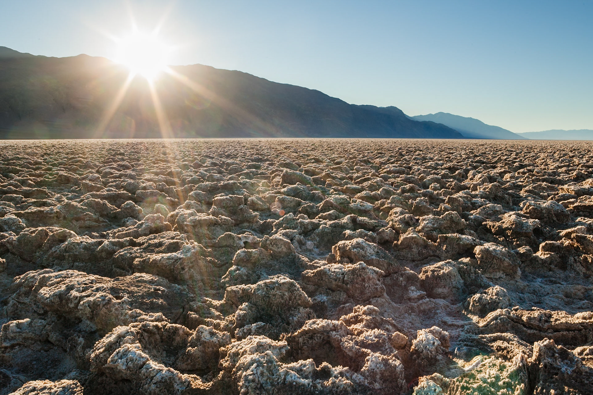 Sunrise at Devils Golf Course, Death Valley, CA, USA