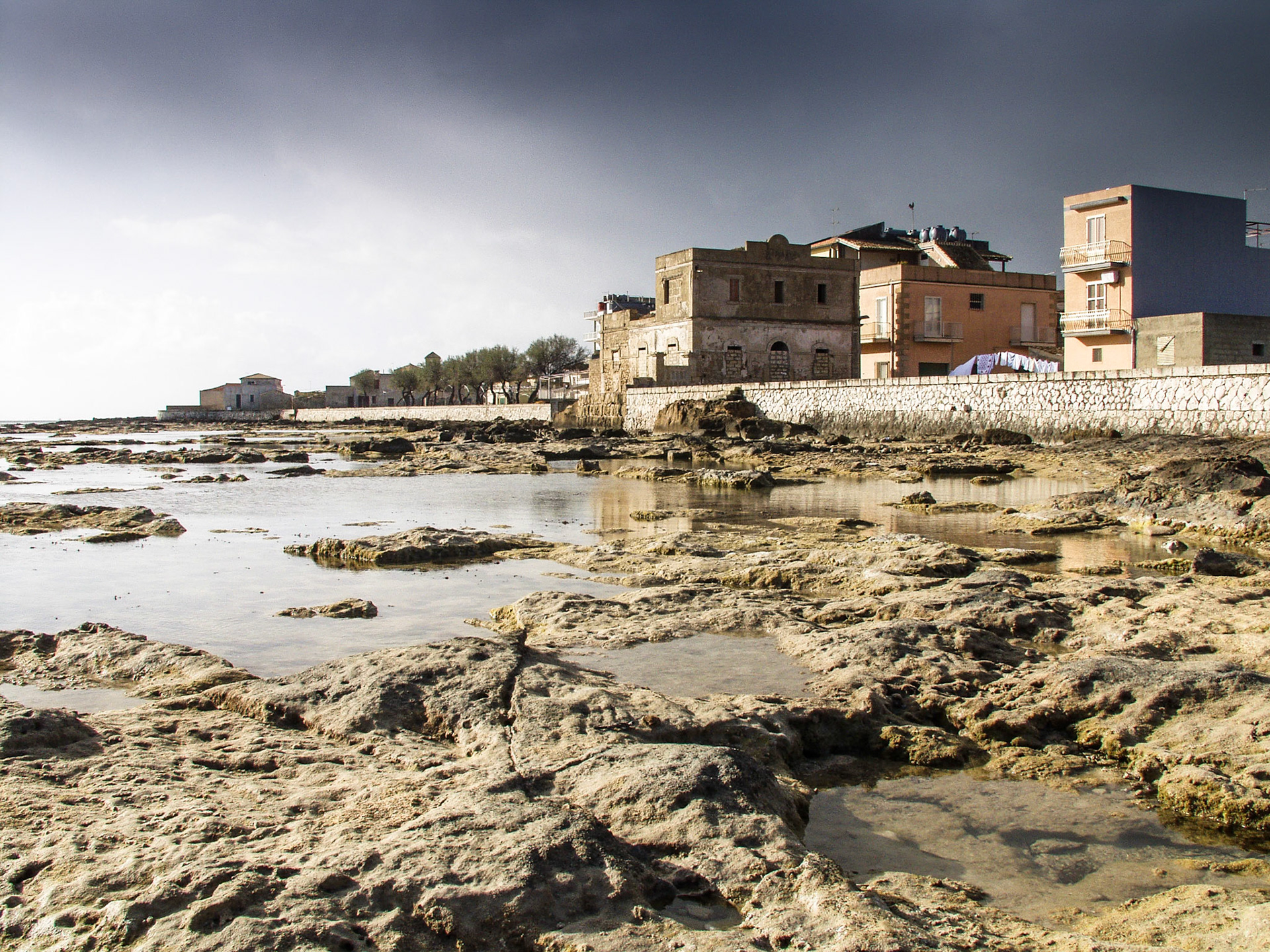 City Marzamemi at the coast of Sicily at the Mediterranean see, Italy