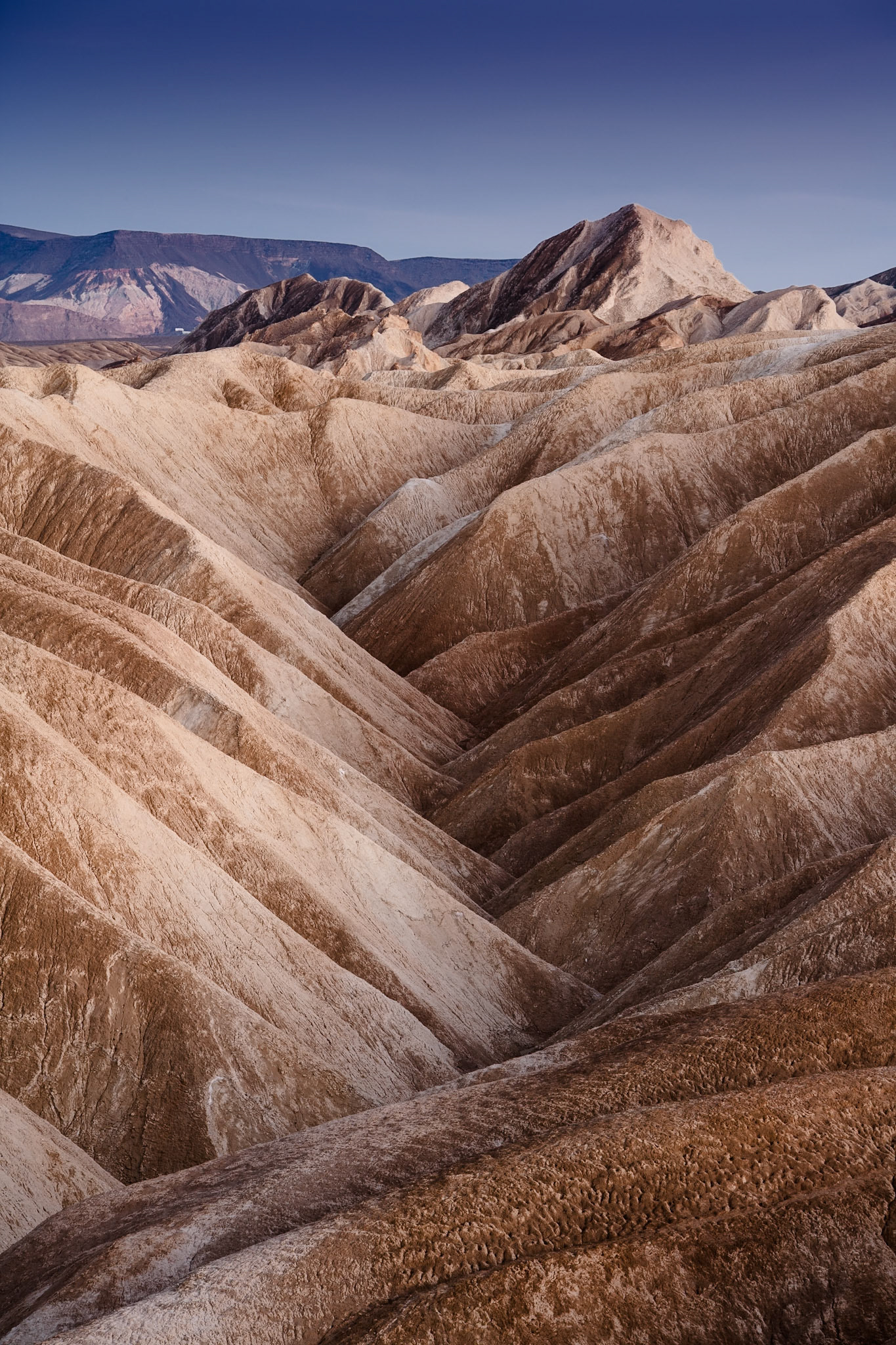 Death Valley, Zabriskie Point, after sunset, CA, USA