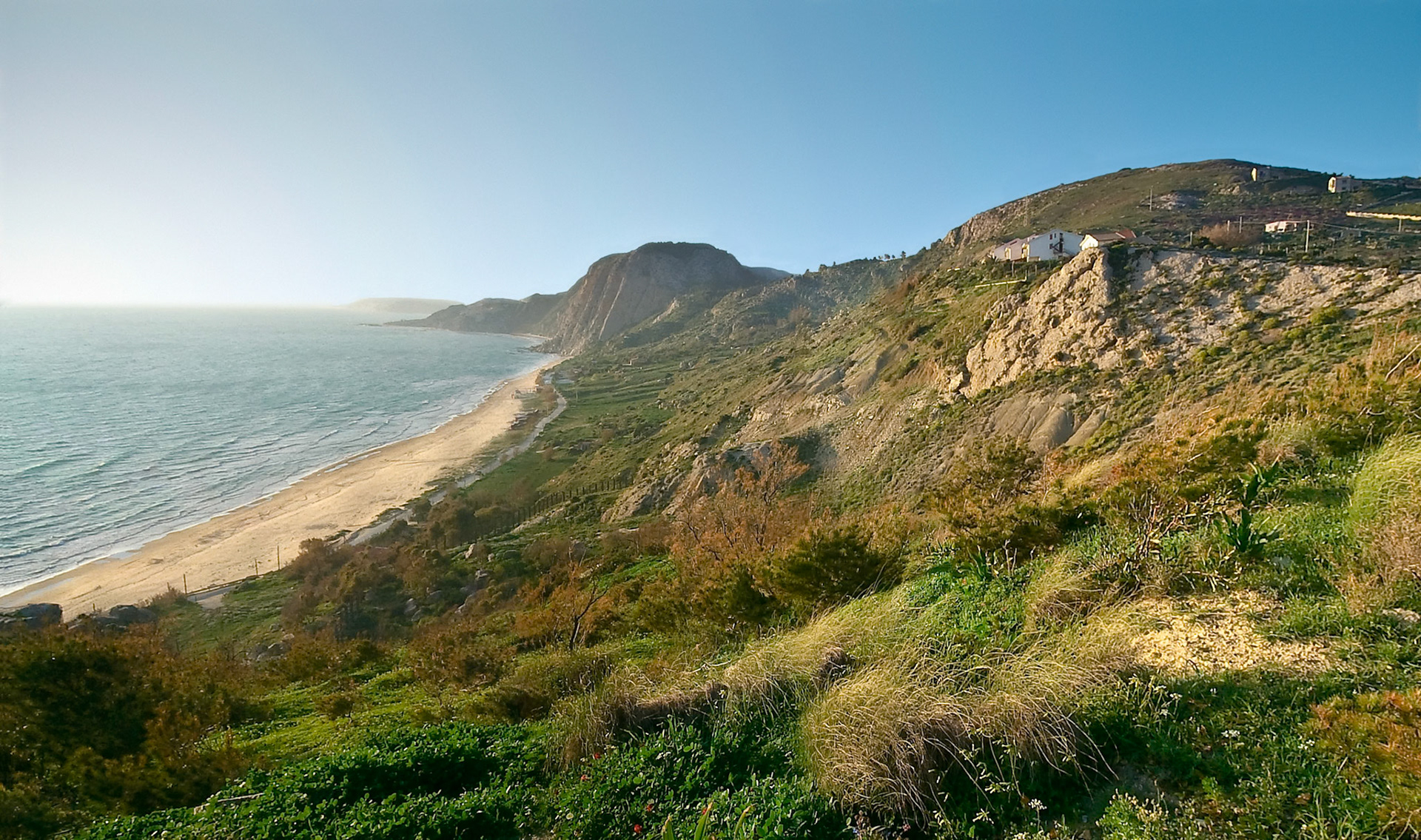 Panorama of Marina Siculiana beach
