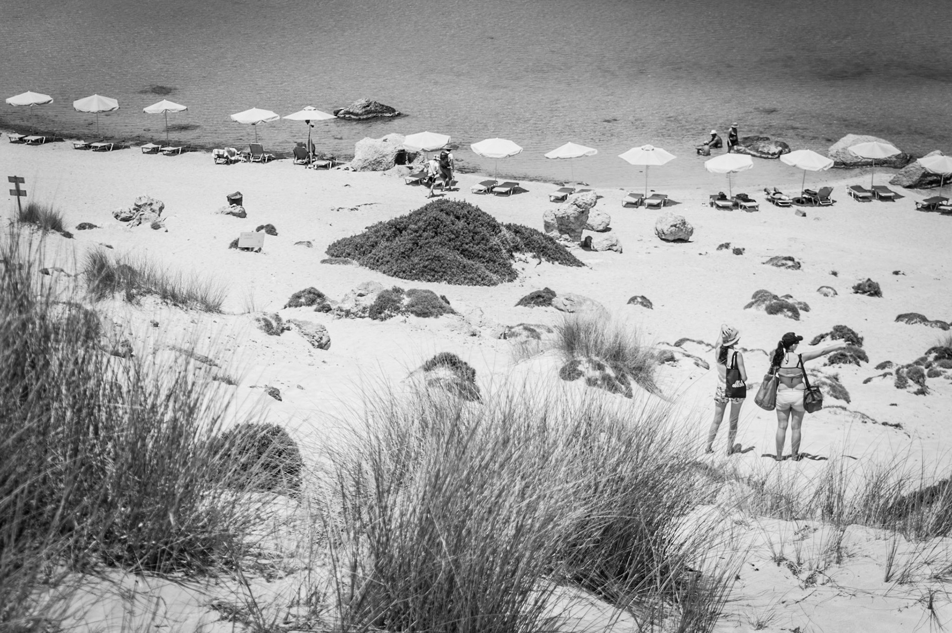 Tourists at Balos Beach in Chania, Crete, Greece