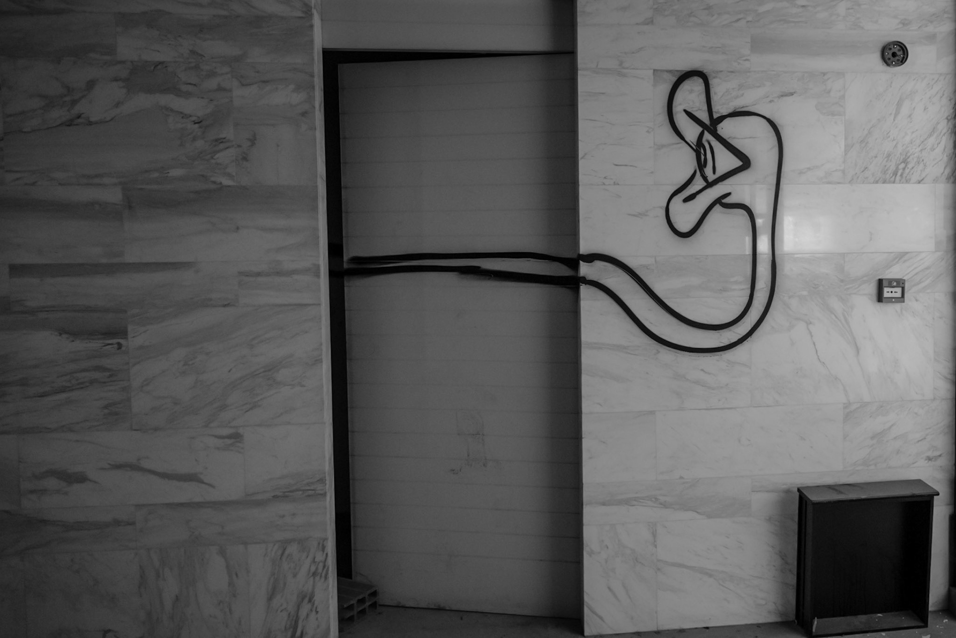 Street art in an abandoned hotel in Nicosia, Cyprus