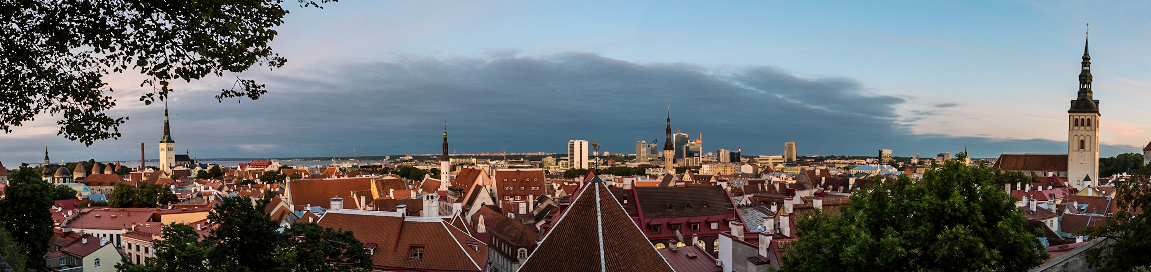 Panorma of Tallinn from the Kohtuotsa viewing platform in Estonia