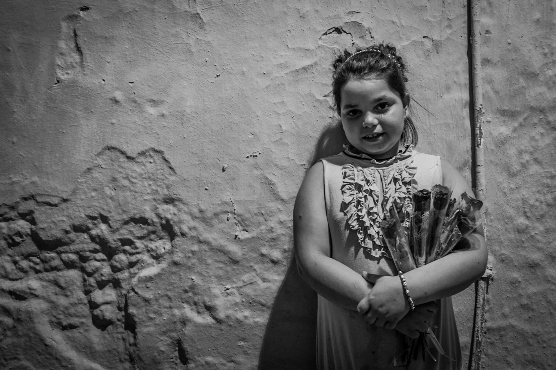 Flower Girl in Chania Crete, Greece