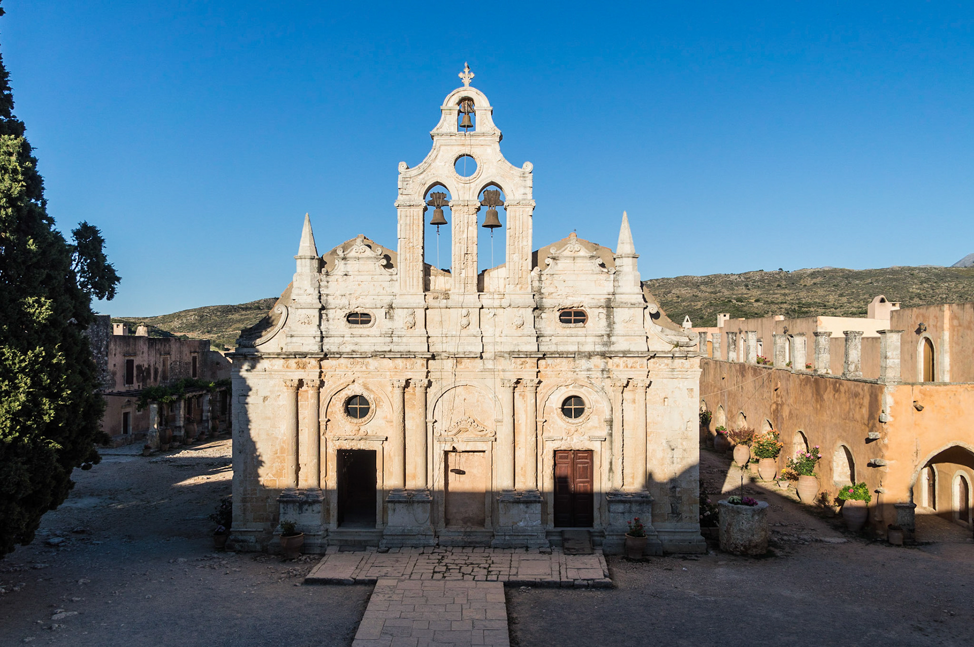 Venetian baroque church at Moni Arkadiou