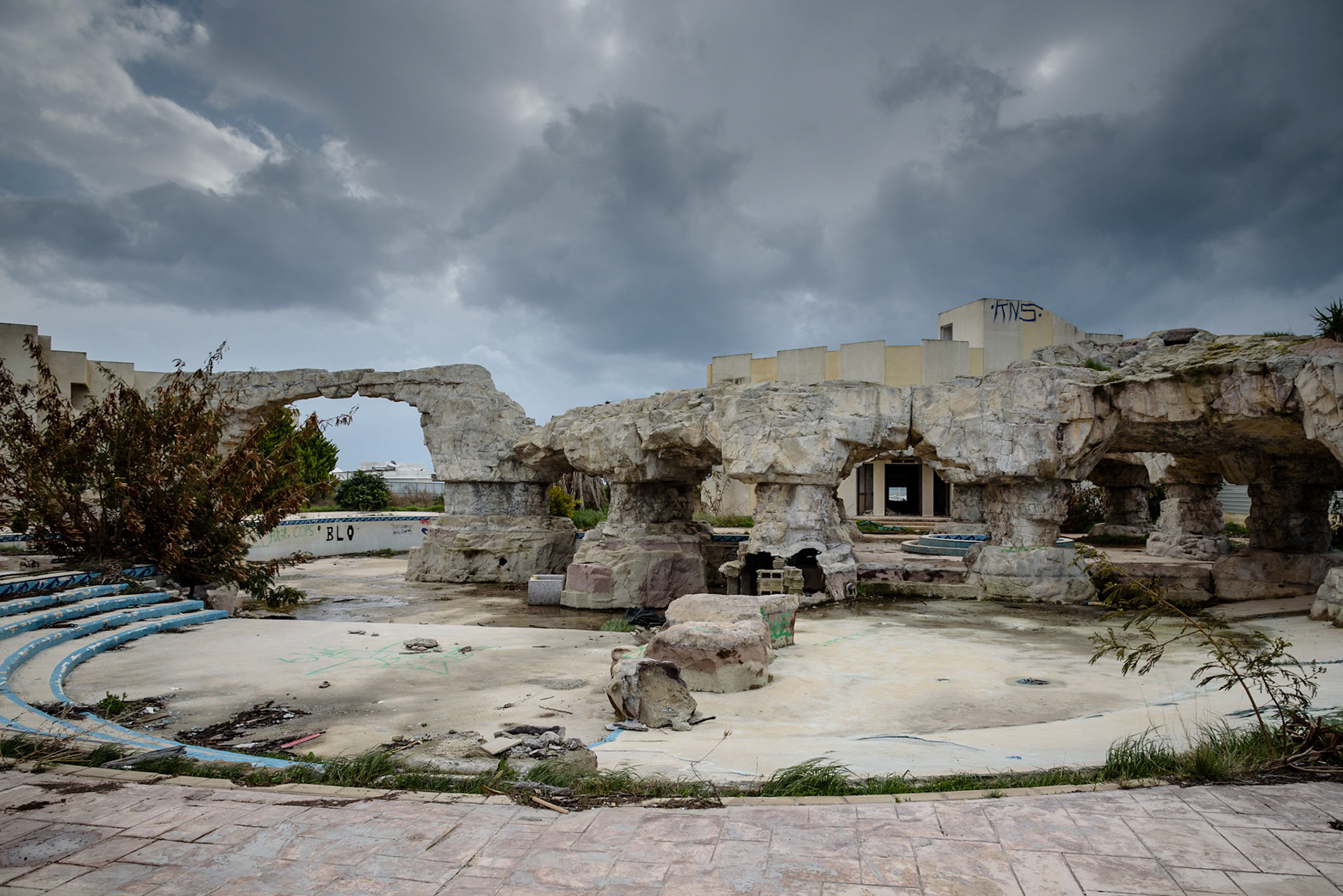 Urban exploration in an abandoned hotel in Larnaca, Cyprus