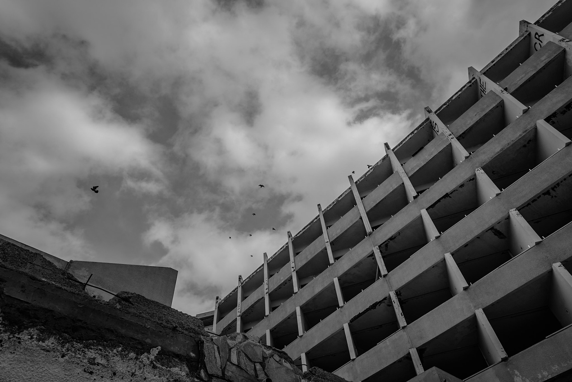 Urban exploration in an abandoned hotel in Larnaca, Cyprus
