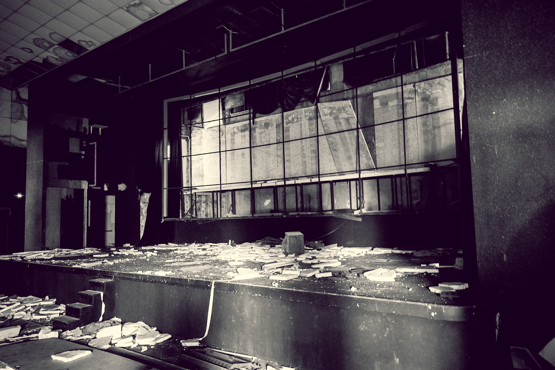 Urban exploration in an abandoned cinema in Nicosia, Cyprus