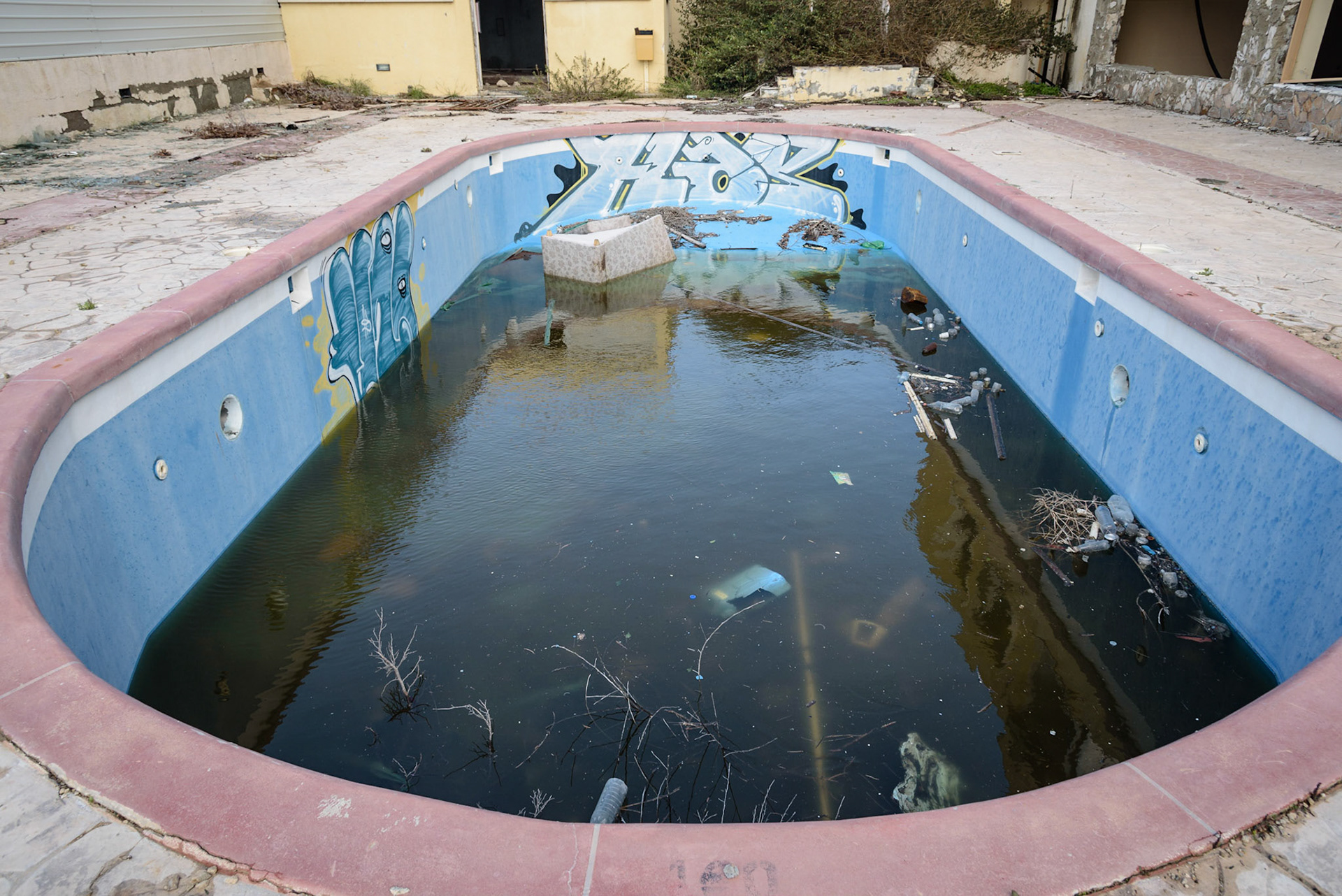 Urban exploration in an abandoned hotel in Larnaca, Cyprus