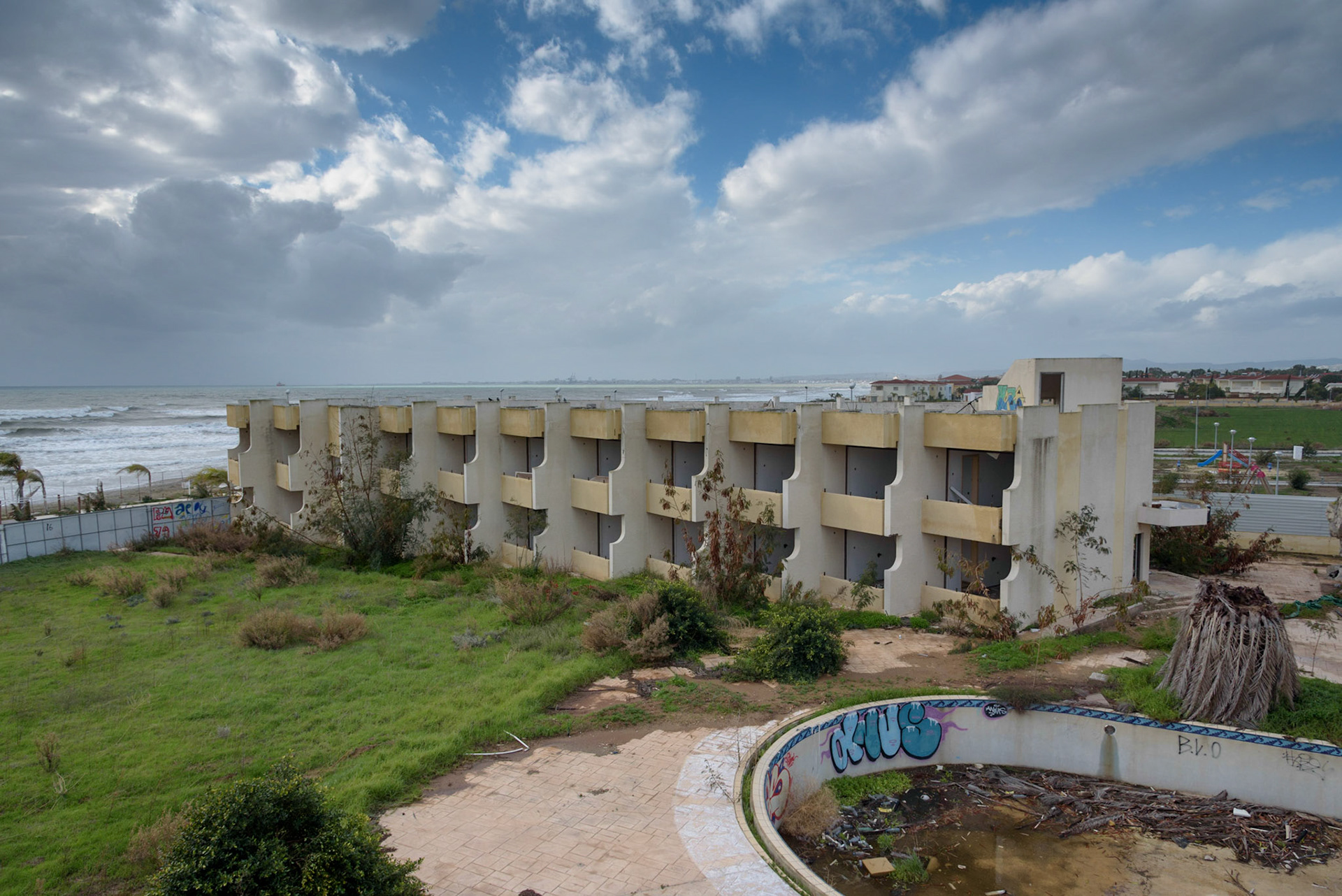 Urban exploration in an abandoned hotel in Larnaca, Cyprus